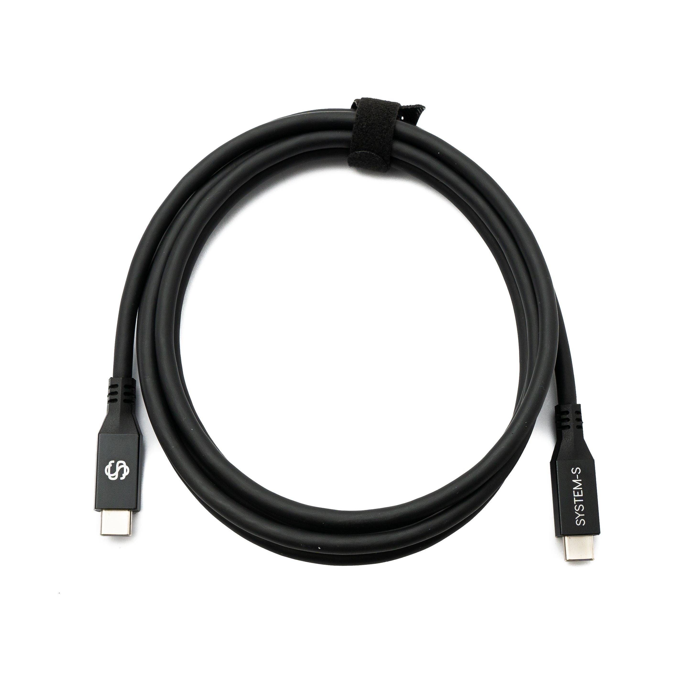 SYSTEM-S USB4 USB 200 cm Kabel Typ C Stecker zu Stecker 40 Gbit/s 240 W USB 4.0 Kabel