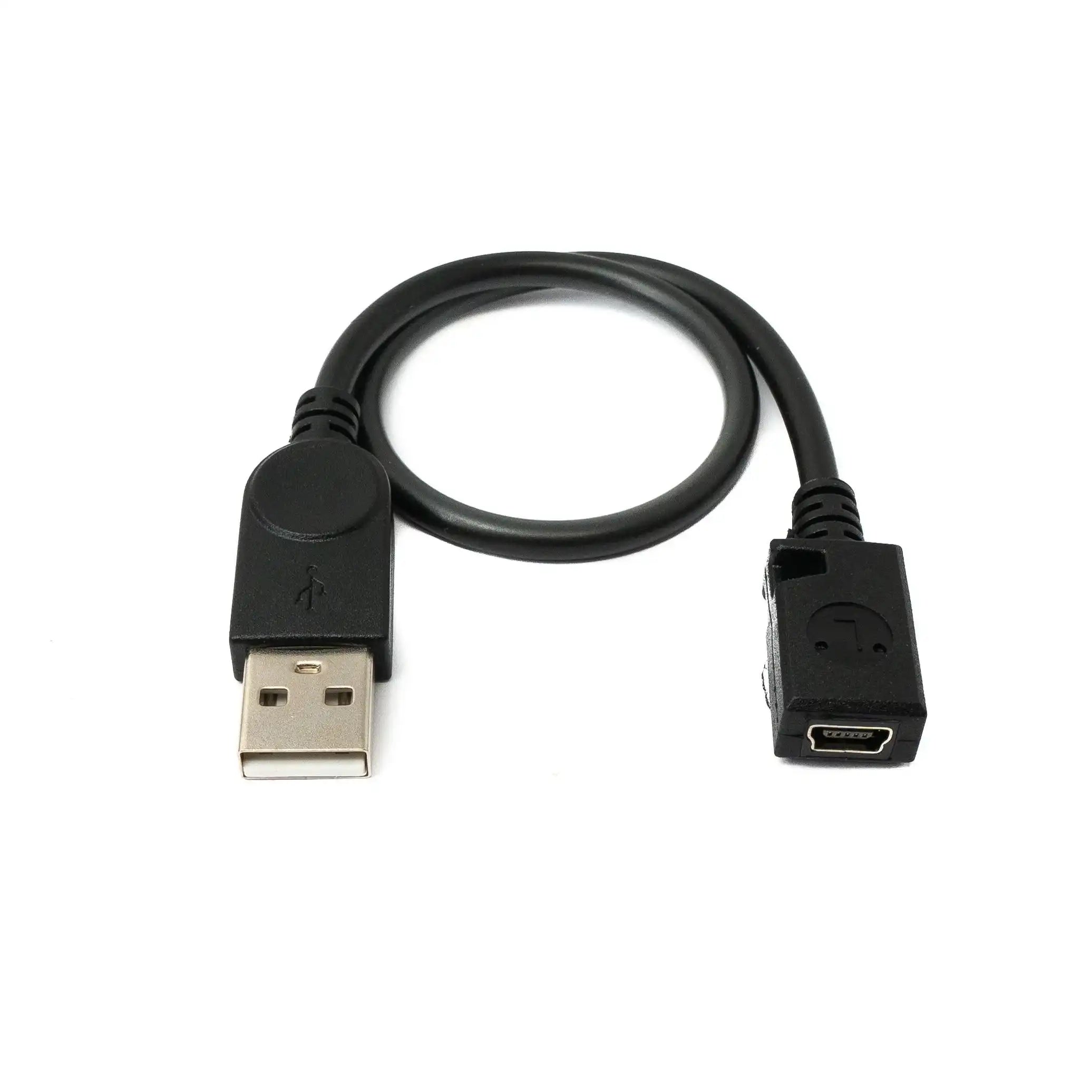 USB 2.0 Kabel Mini B Buchse Zu Typ A Stecker 30 cm Schwarz Robustes Kabel Für Datenübertragung