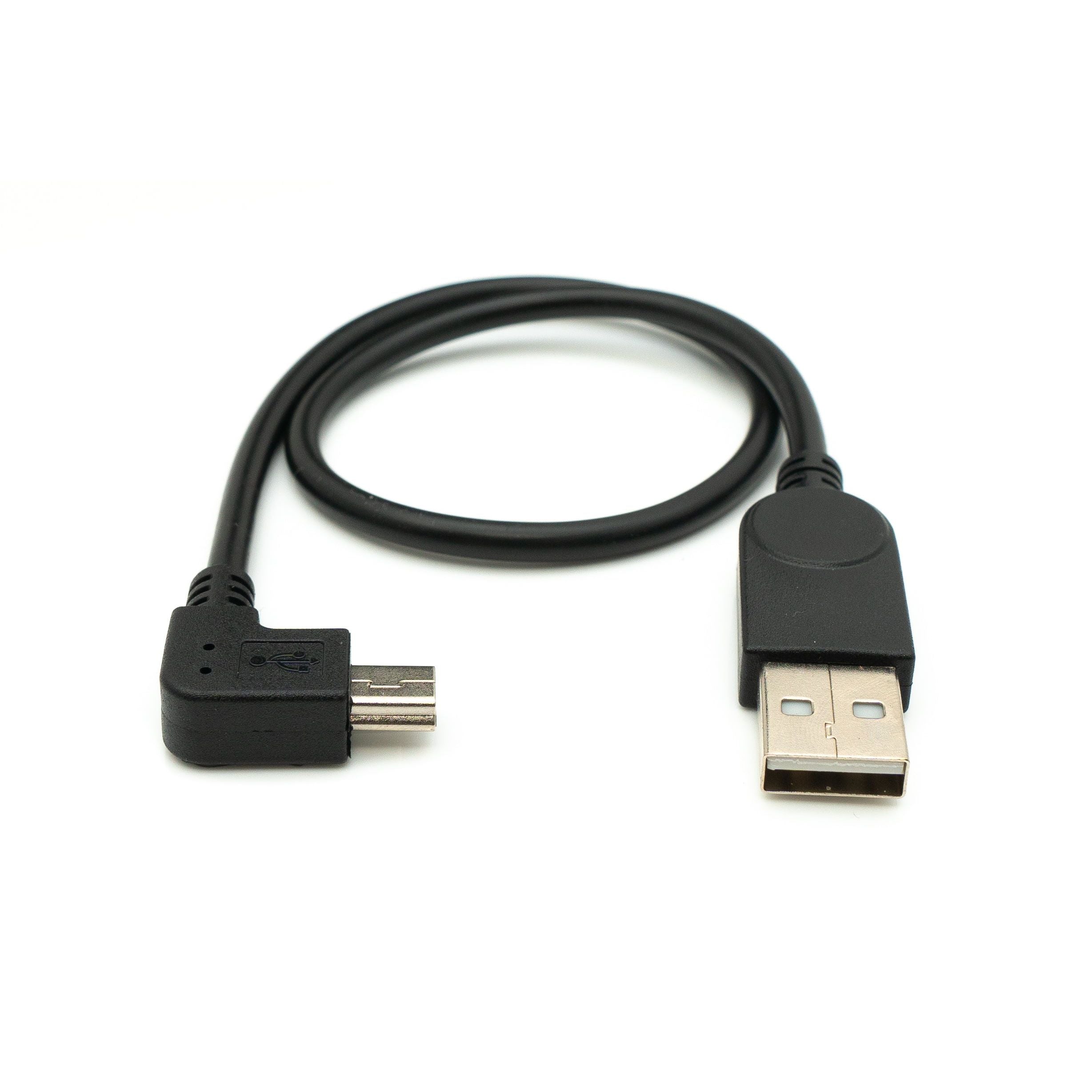 SYSTEM-S USB 2.0 Kabel 35 cm Mini B Buchse zu Typ A Stecker Winkel in Schwarz