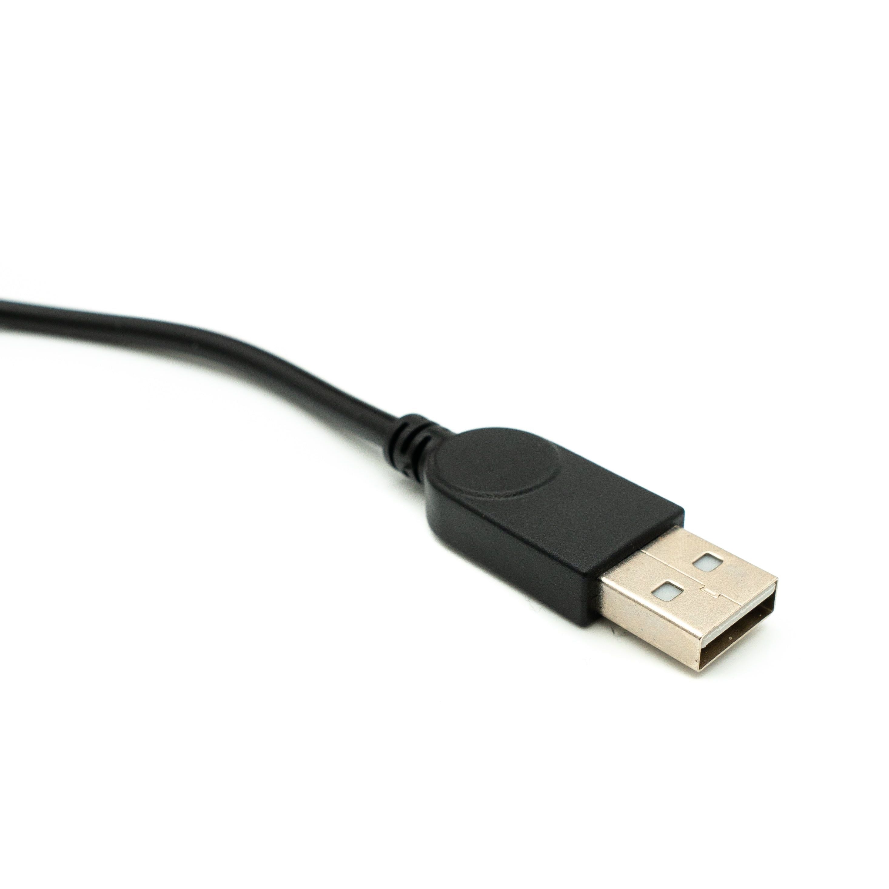 SYSTEM-S USB 2.0 Kabel 35 cm Mini B Buchse zu Typ A Stecker Winkel in Schwarz