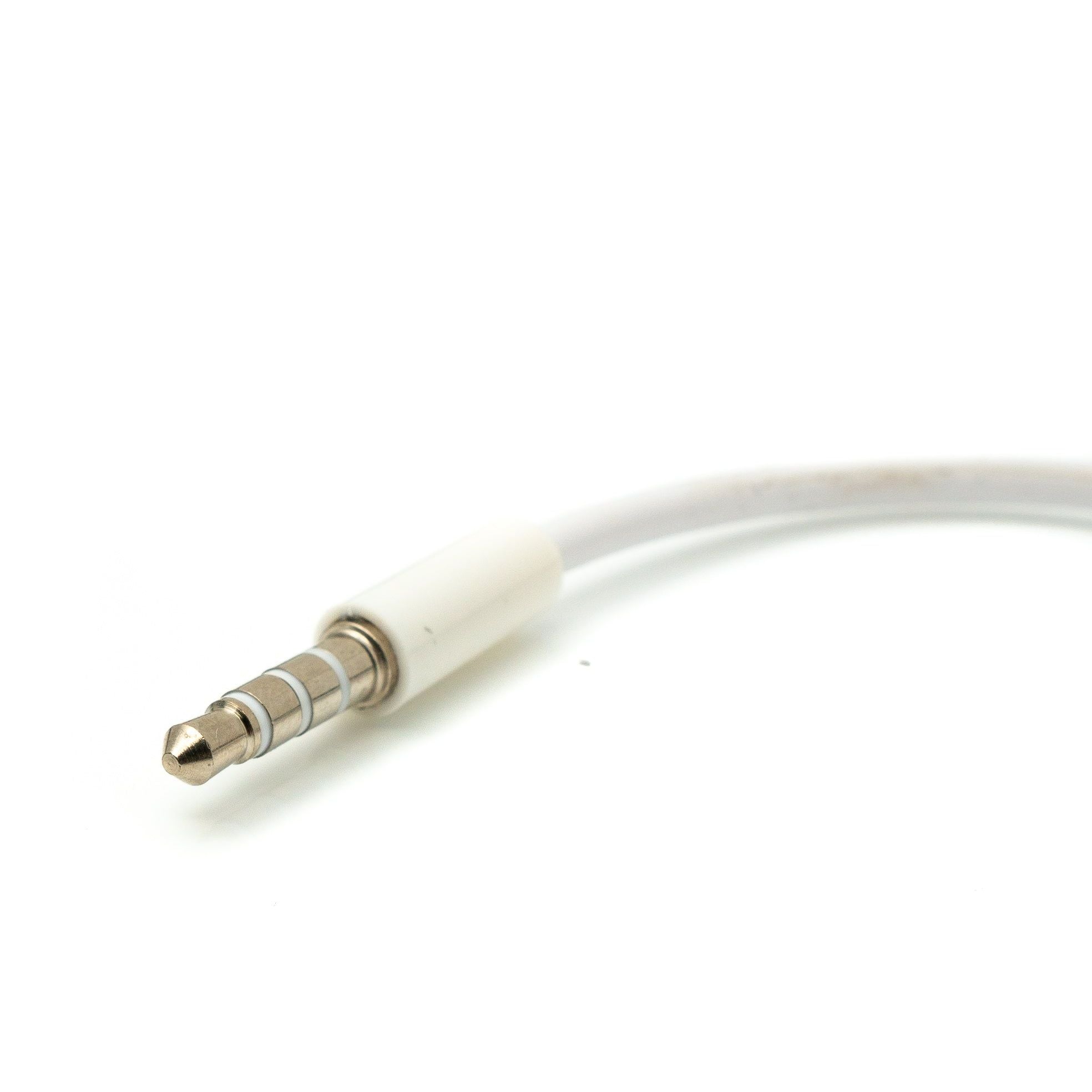 SYSTEM-S Audio USB Kabel 15 cm 3,5 mm Klinke Stecker zu 2.0 Typ A Buchse AUX in Weiß