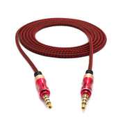 SYSTEM-S Pink Geflochtenes Stereo AUX Kabel 150 cm 3,5 mm Stecker Zu Stecker Hochwertiges Kabel