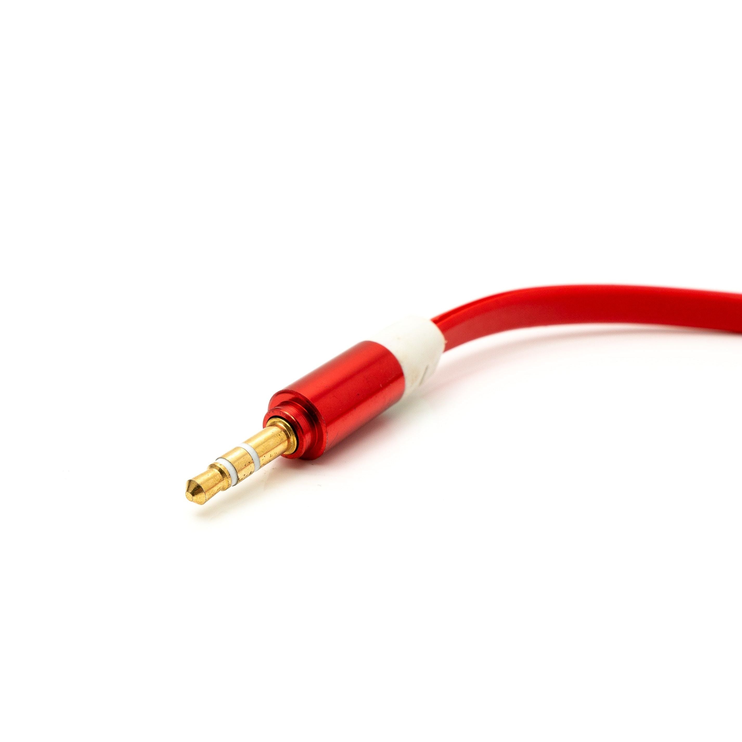 Rotes Flaches Y Audio Kabel 3,5 Mm Stereo Kopfhörer Mikrofon Aufteilung 20 Cm Ideal Für Gaming