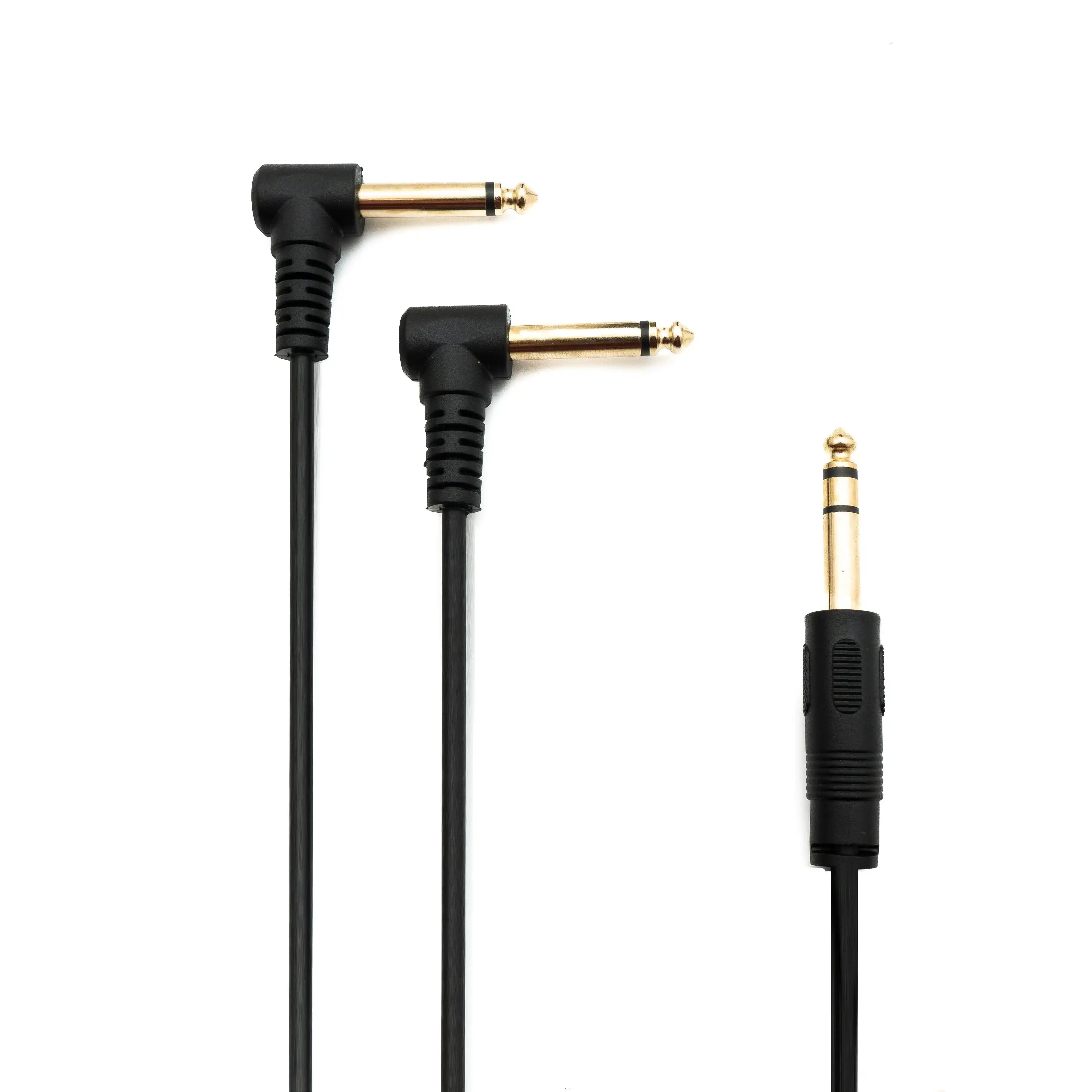 Audio Y Kabel 150 cm 6,35 mm Stereo AUX Klinke Winkel Stecker Ideal Für Mischpulte