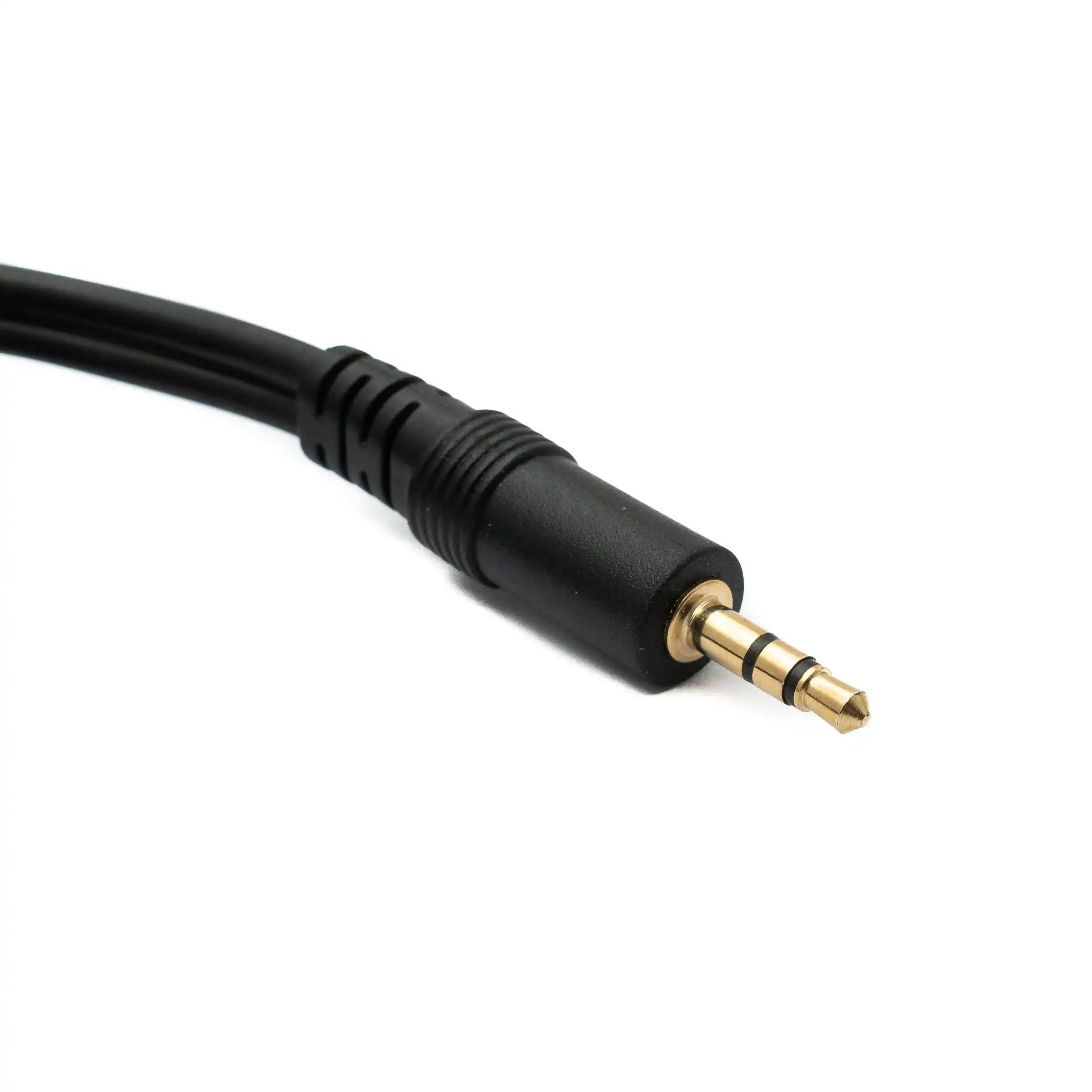 Audio Y Kabel 150 Cm 6,35 mm Stereo AUX Klinke Zu 3,5 mm Stecker Adapter Schwarz