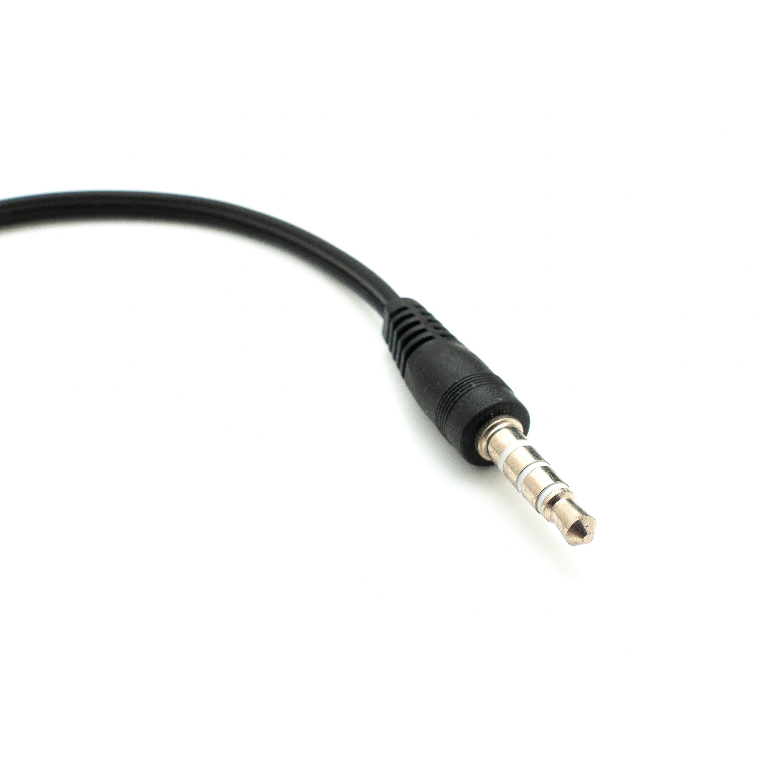 SYSTEM-S Audio Y Kabel 20 cm Stereo AUX Klinke 3,5mm Stecker zu 2x Buchse Adapter Schwarz