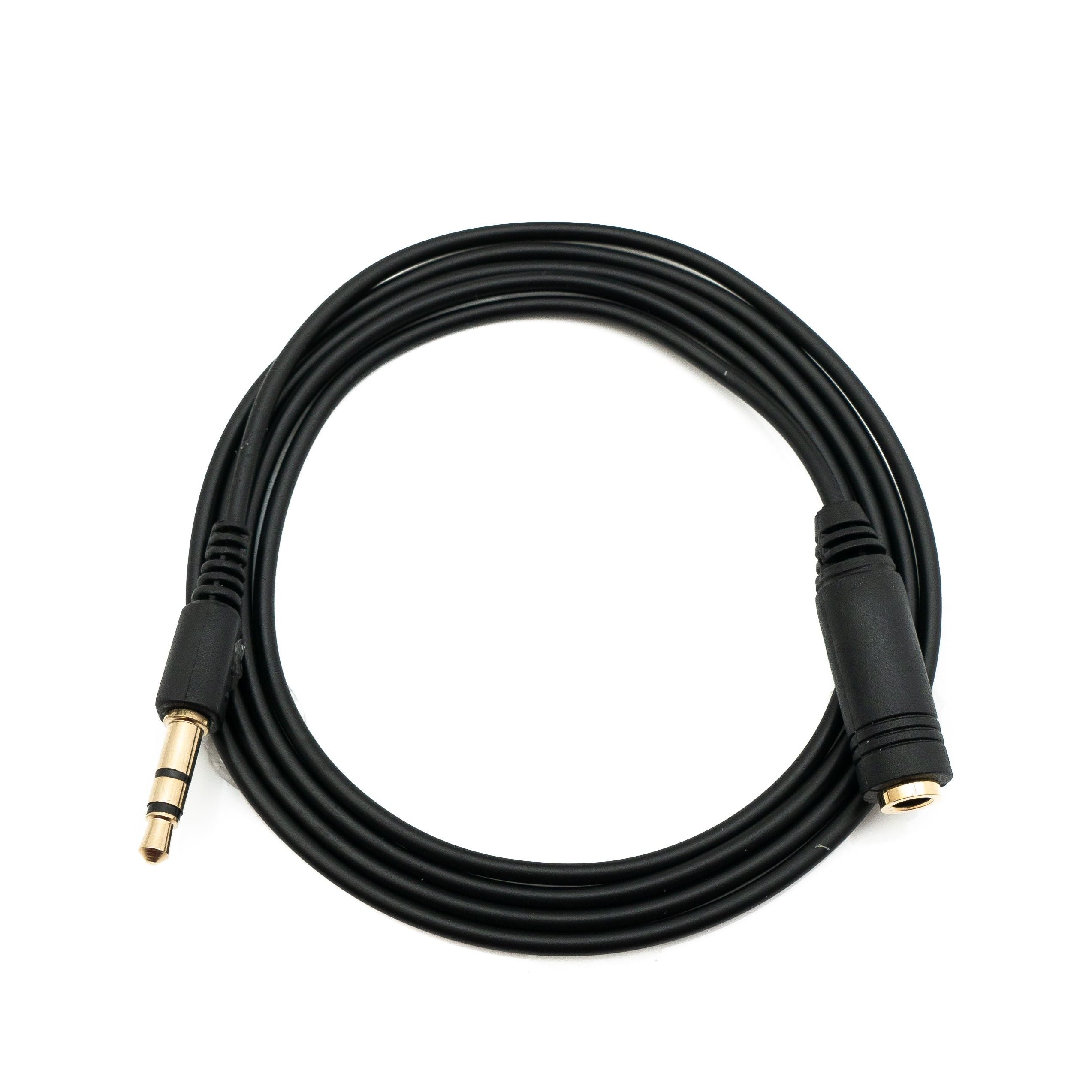 Audio Kabel Schwarz 100 Zentimeter Stereo Aux Klinke 3,5 mm Stecker Zu Buchse Für PC
