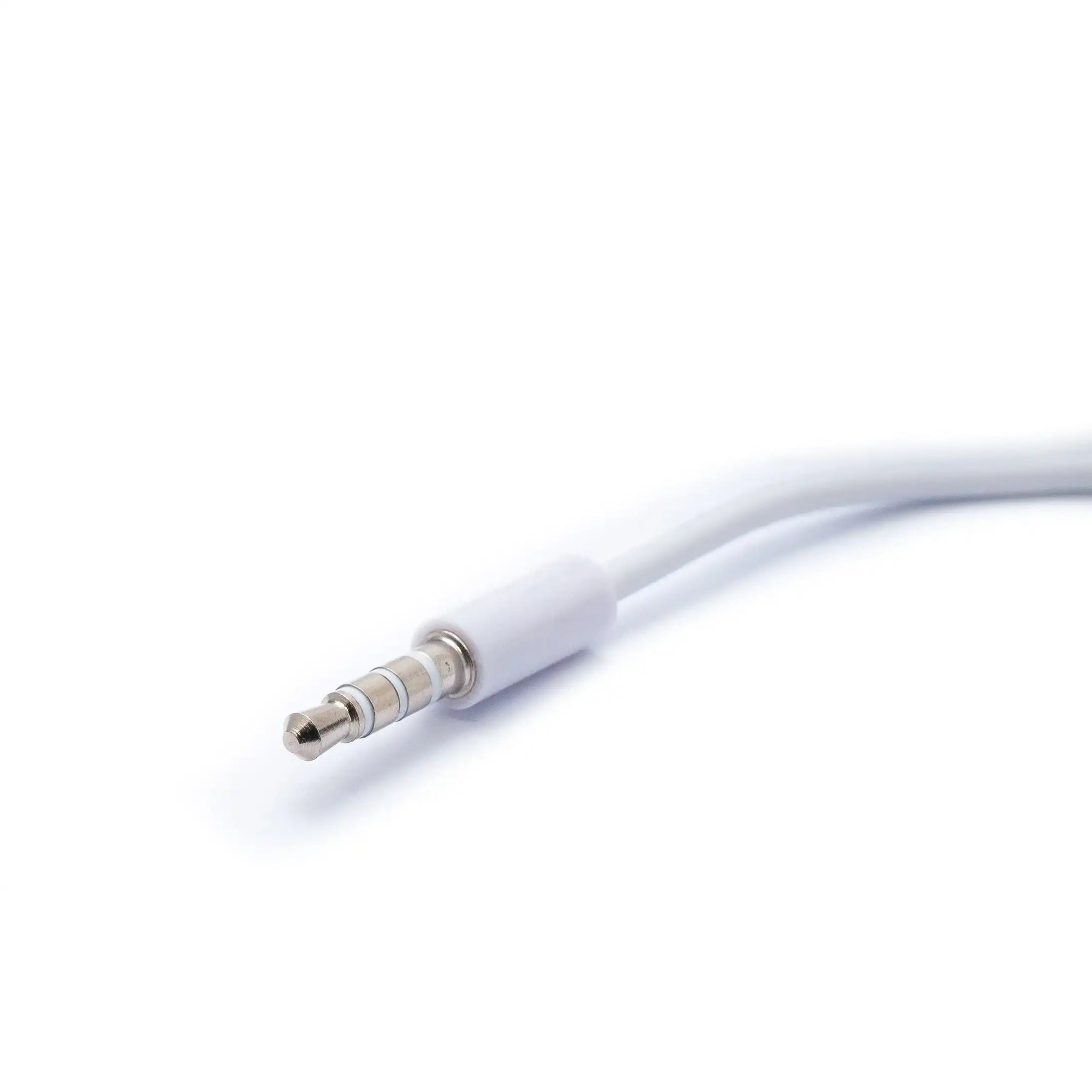 Stereo AUX Kabel 100 Cm Klinke 3,5 Mm Stecker Zu Stecker Weiß Hochwertiges Audio Kabel