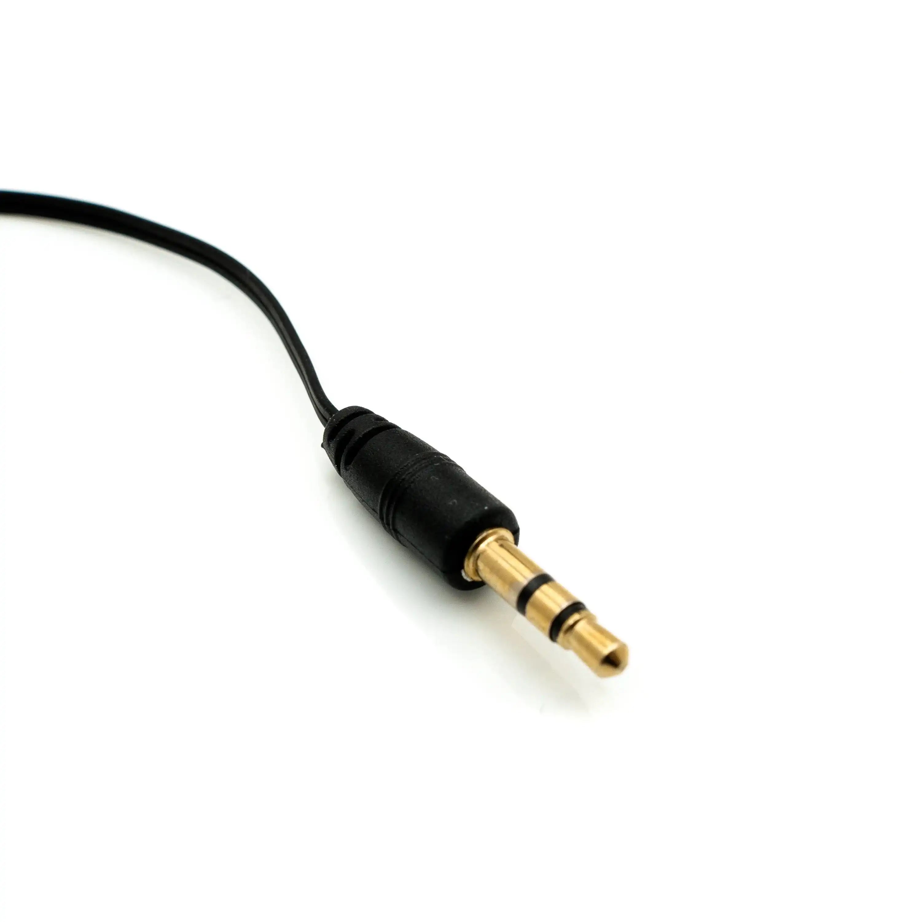 Audio Y Kabel 100 cm Stereo Aux Klinke 3,5 mm Stecker Zu 2x Buchsen Ausziehbar Schwarz