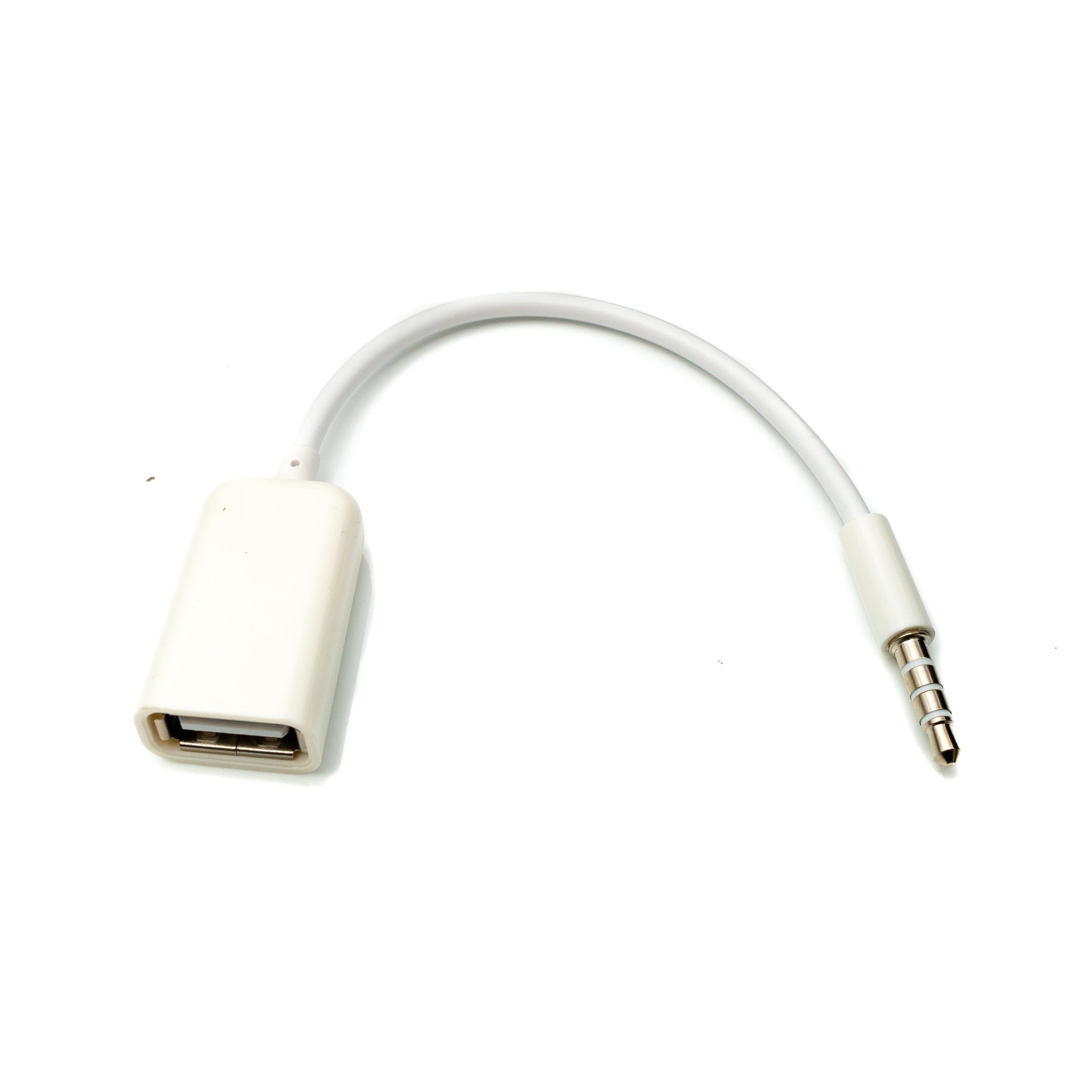 USB Kabel 15 Cm 3,5 Mm Klinke Zu USB Typ A Buchse Weiß DAC Wandelt Digitale Audiosignale