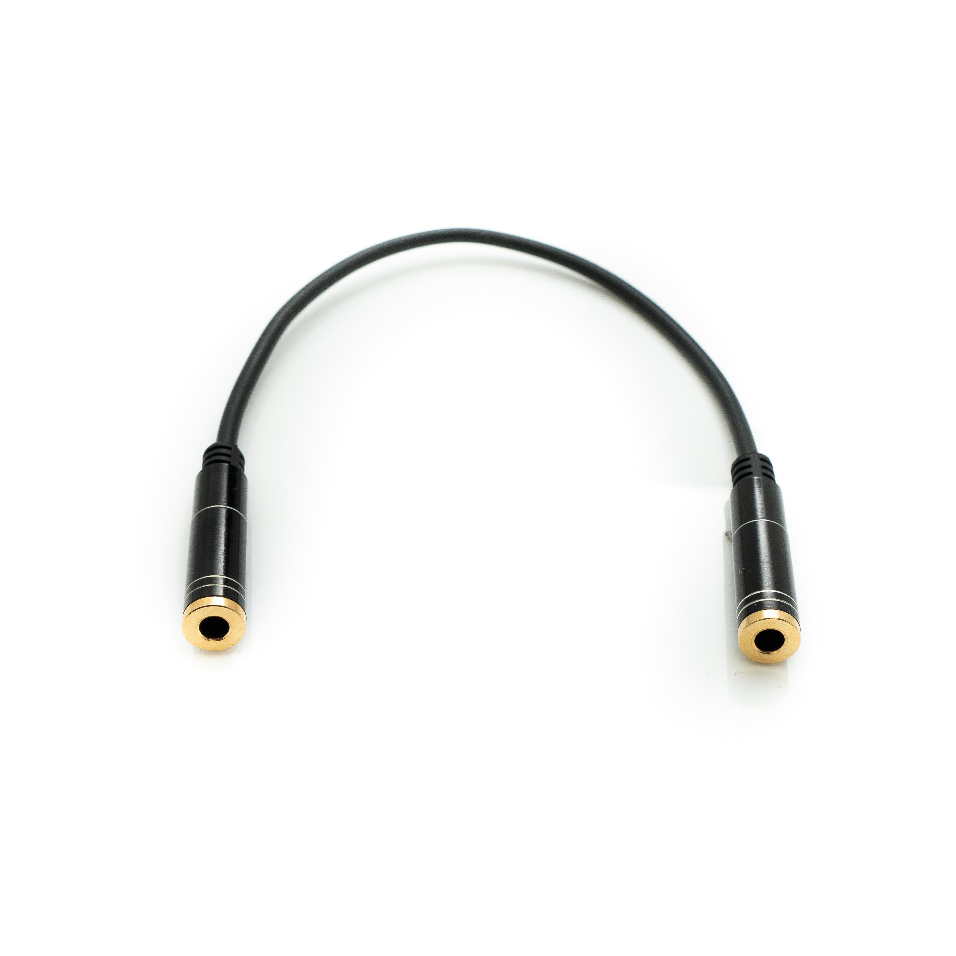 20 cm Stereo AUX Kabel Klinke 3,5 mm Buchse Zu Buchse Schwarz Hochwertiges Audio Kabel