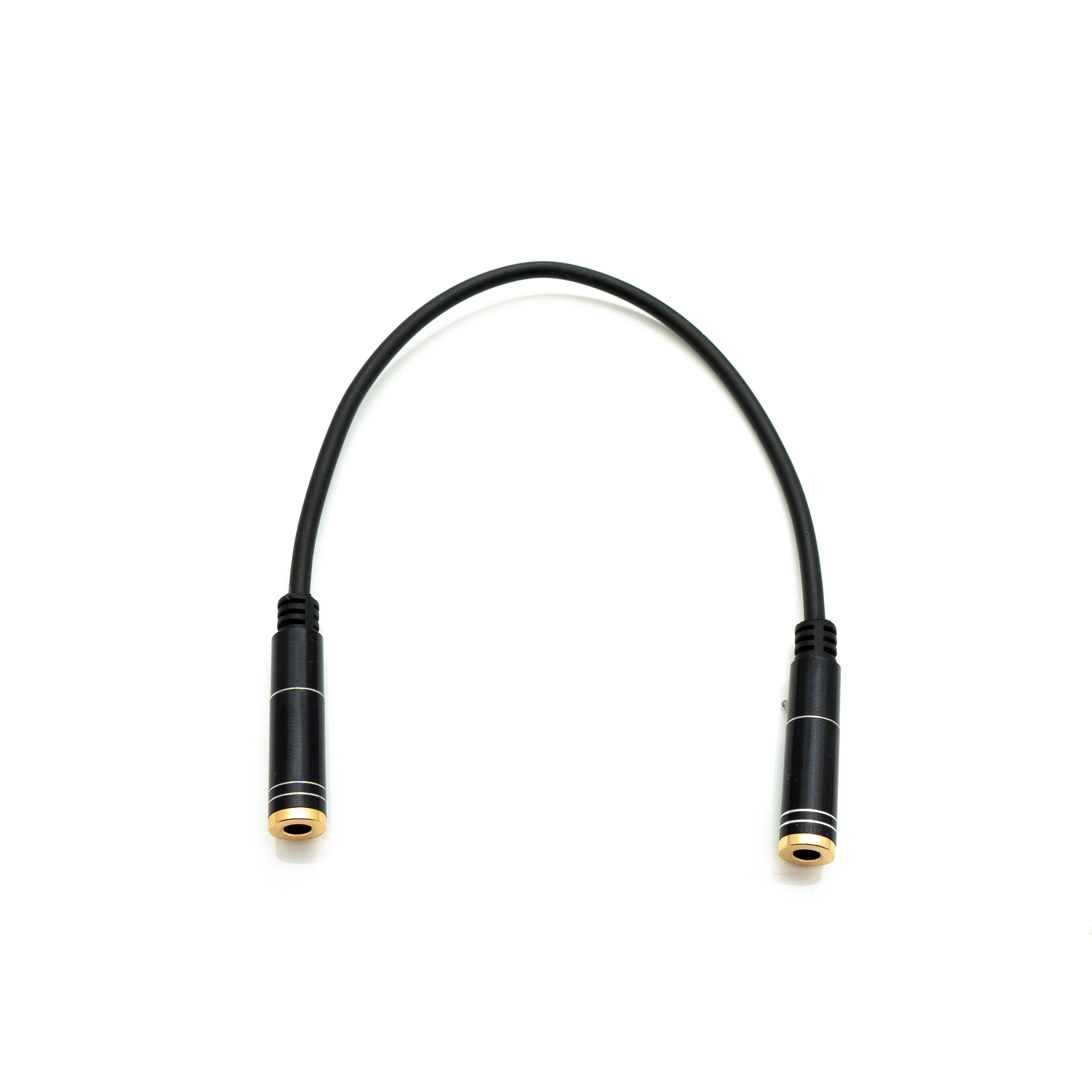 20 cm Stereo AUX Kabel Klinke 3,5 mm Buchse Zu Buchse Schwarz Hochwertiges Audio Kabel
