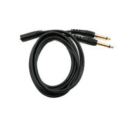 Audio Y Kabel 150 cm Schwarz Stereo Y Kabel 6,35 mm Stecker Auf 3,5 mm Buchse Universal