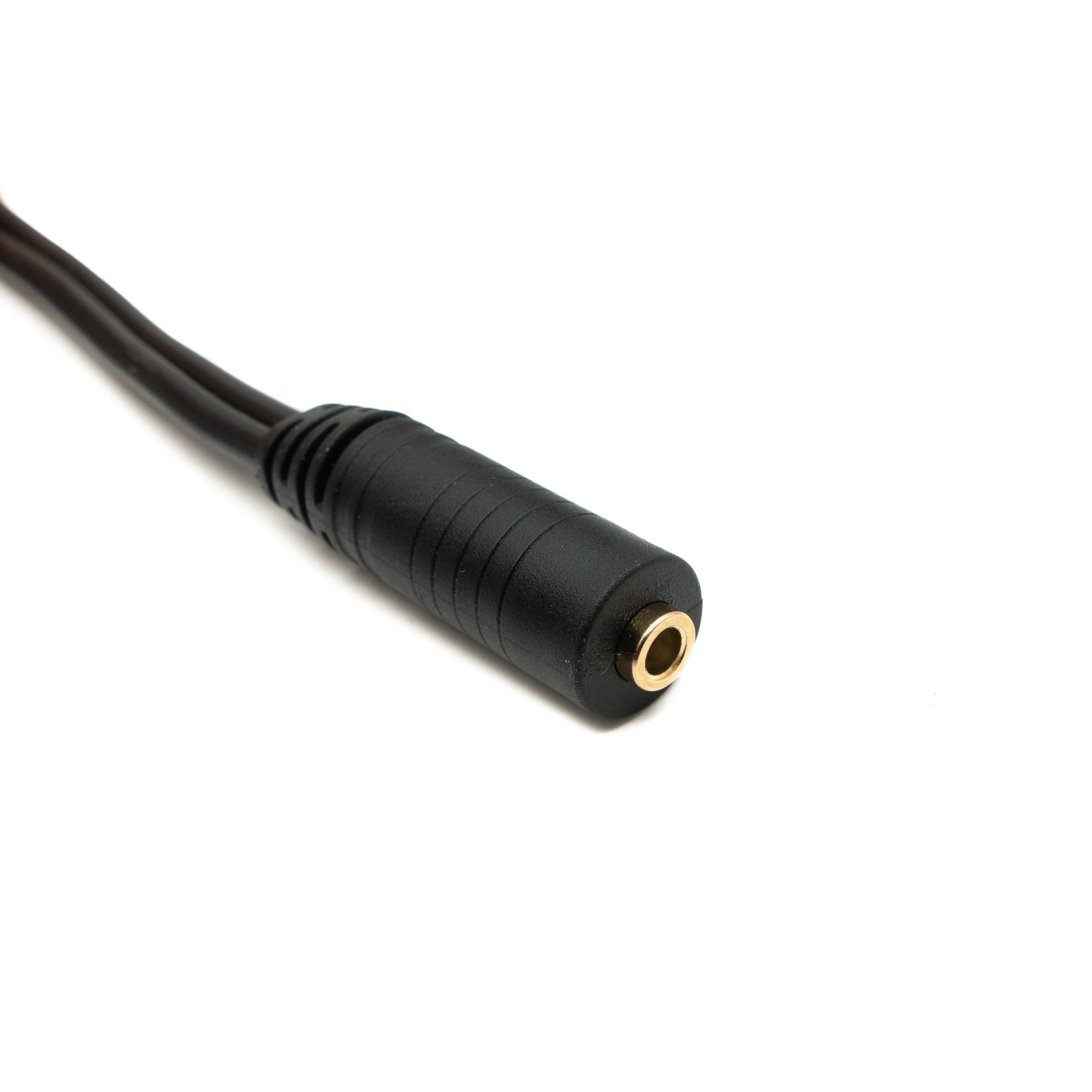 Audio Y Kabel 150 cm Schwarz Stereo Y Kabel 6,35 mm Stecker Auf 3,5 mm Buchse Universal