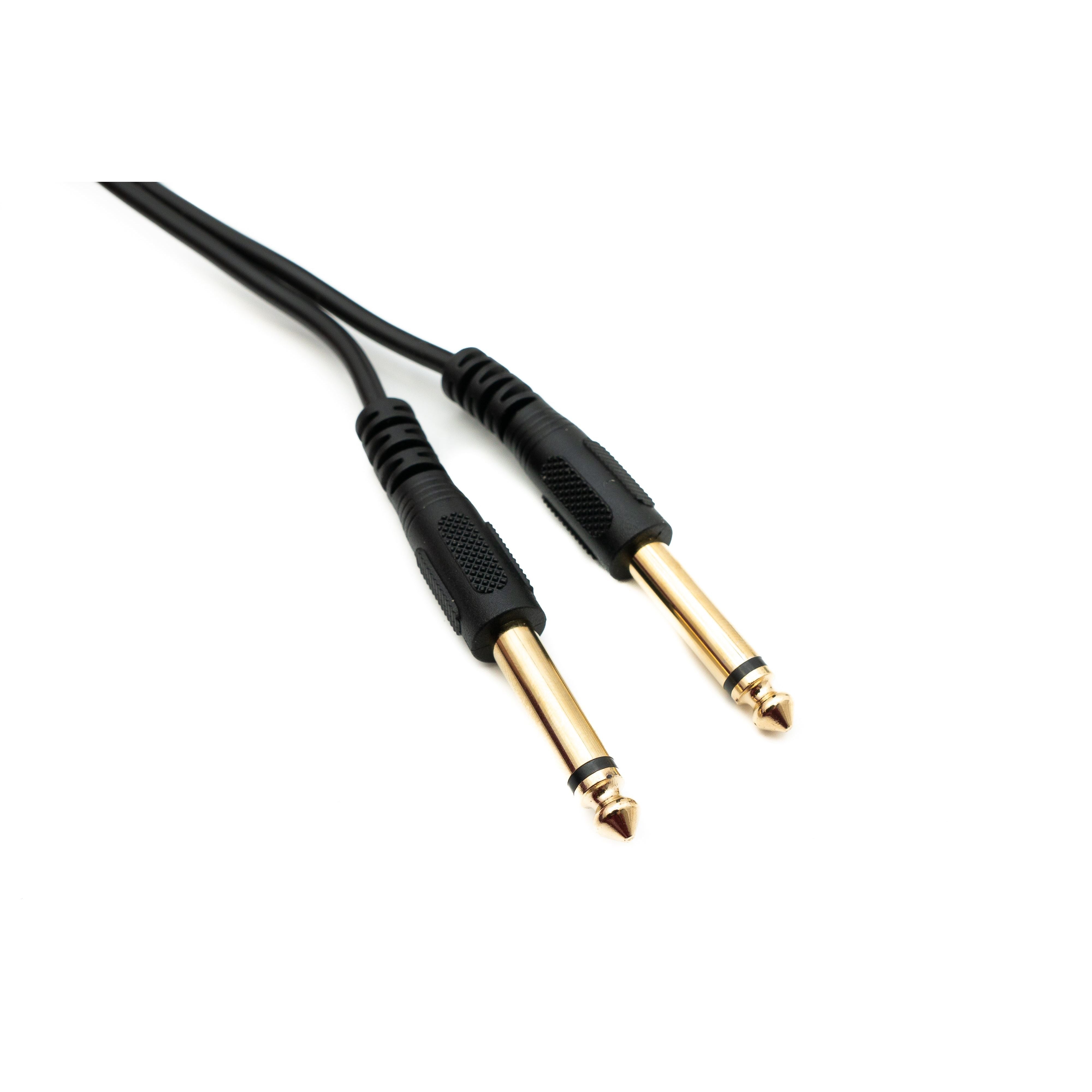 Audio Y Kabel 150 cm Schwarz Stereo Y Kabel 6,35 mm Stecker Auf 3,5 mm Buchse Universal