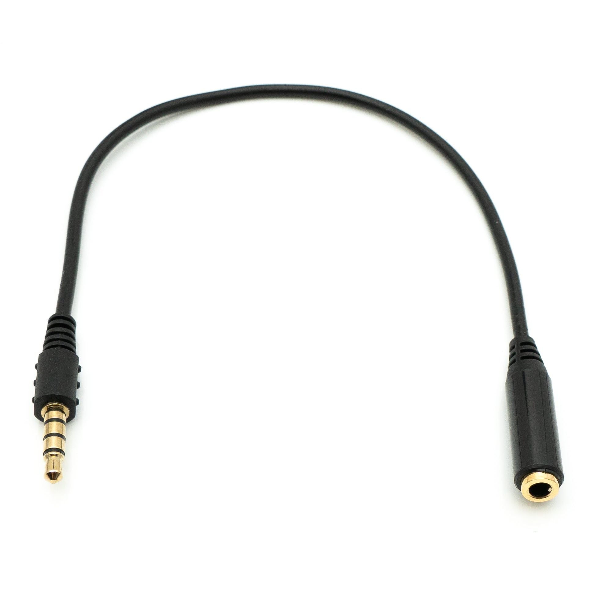 System-S Audio Kabel 25 cm Stereo Aux Klinke 3,5 mm Verlängerung Für Kopfhörer Und Mikrofone