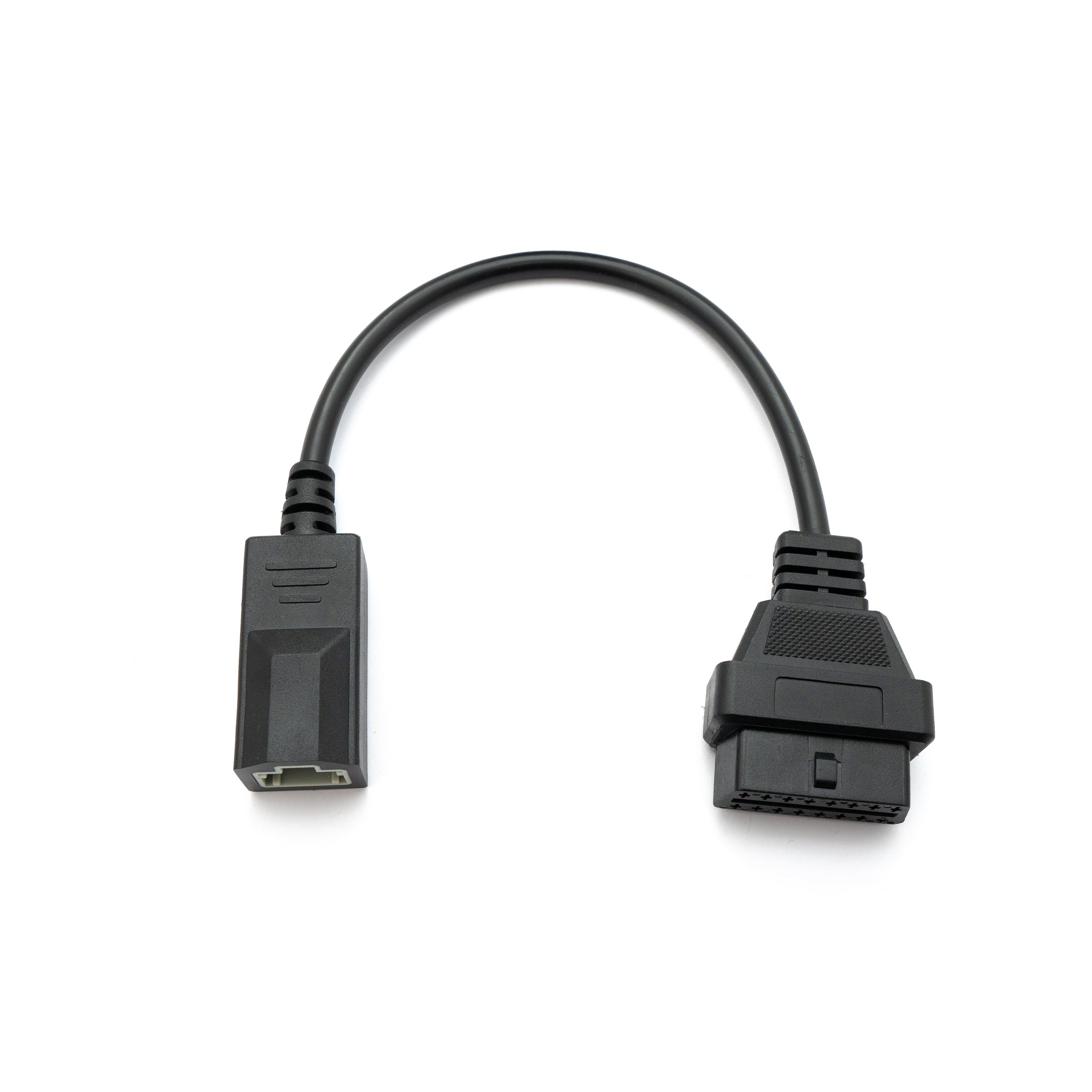 System S OBD Kabel 30 Cm Honda 3 Pin OBD2 Buchse Schwarz Diagnosekabel Für Auto Premium