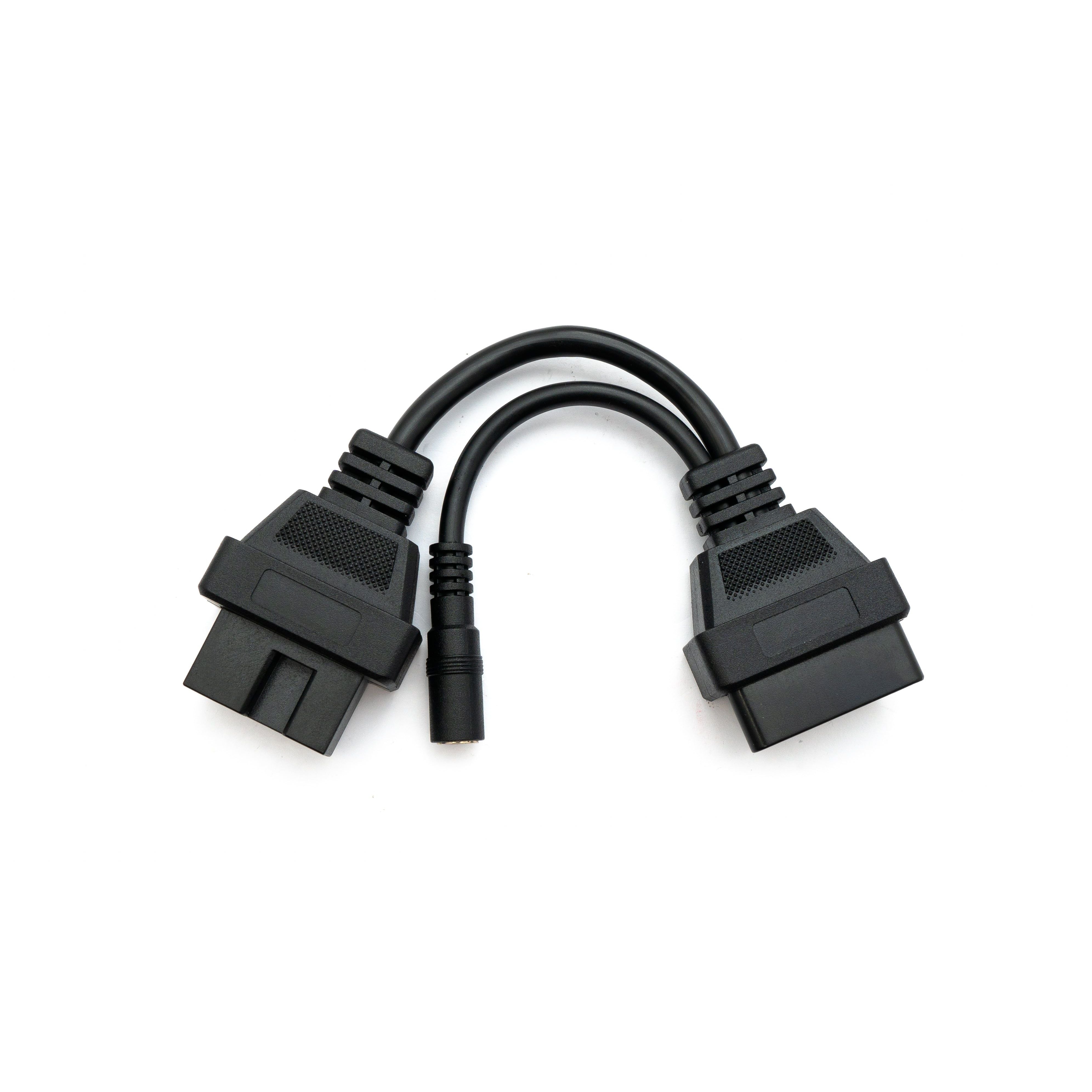OBD Kabel 20 cm OBD2 12 Pin Anschluss Mitsubishi Schwarz Für Autodiagnose Und Fehlercodes Ablesen