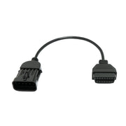 SYSTEM-S OBD Kabel 30 cm OBD 2 Buchse für Opel 10pin in Schwarz für Auto Diagnose