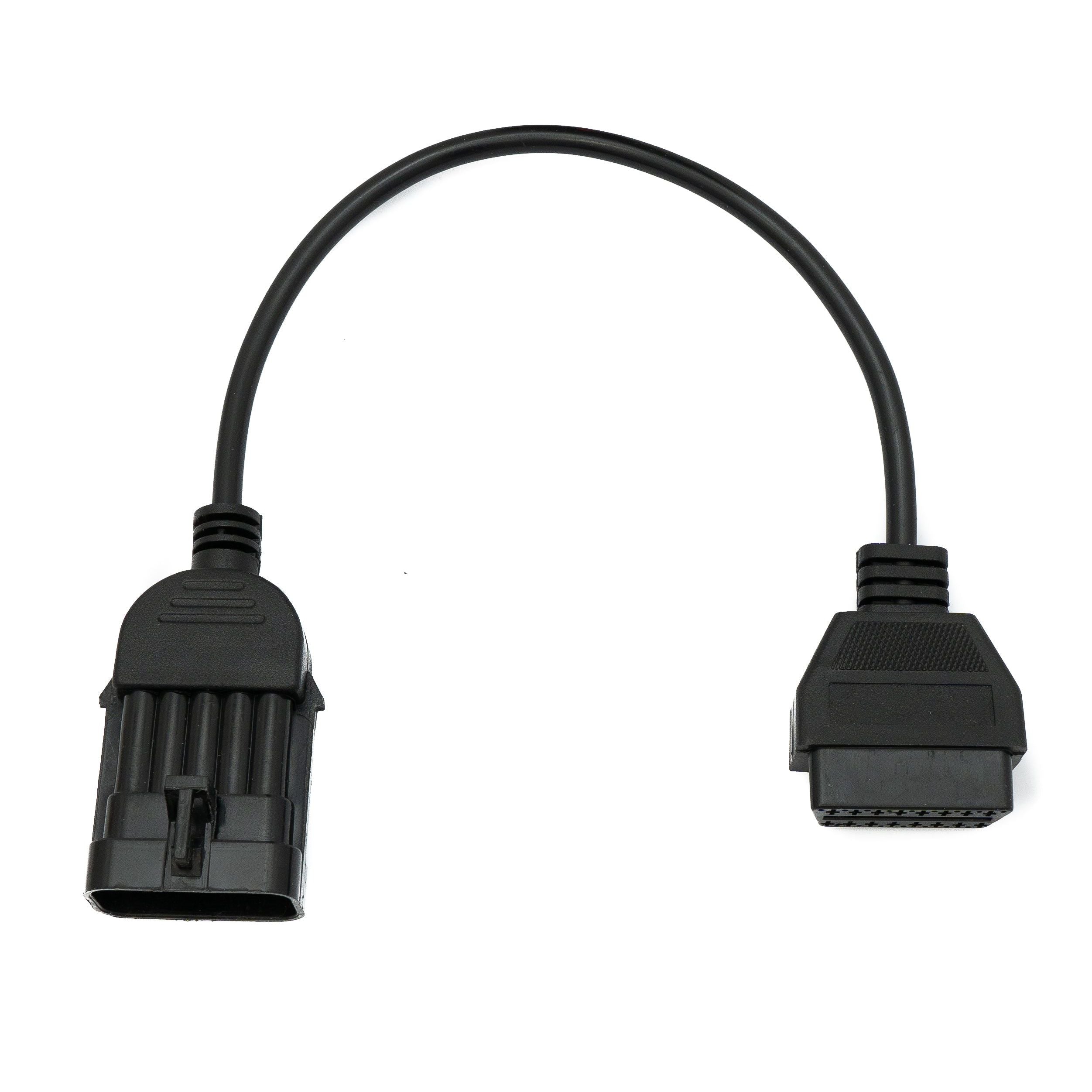 SYSTEM-S OBD Kabel 30 cm OBD 2 Buchse für Opel 10pin in Schwarz für Auto Diagnose