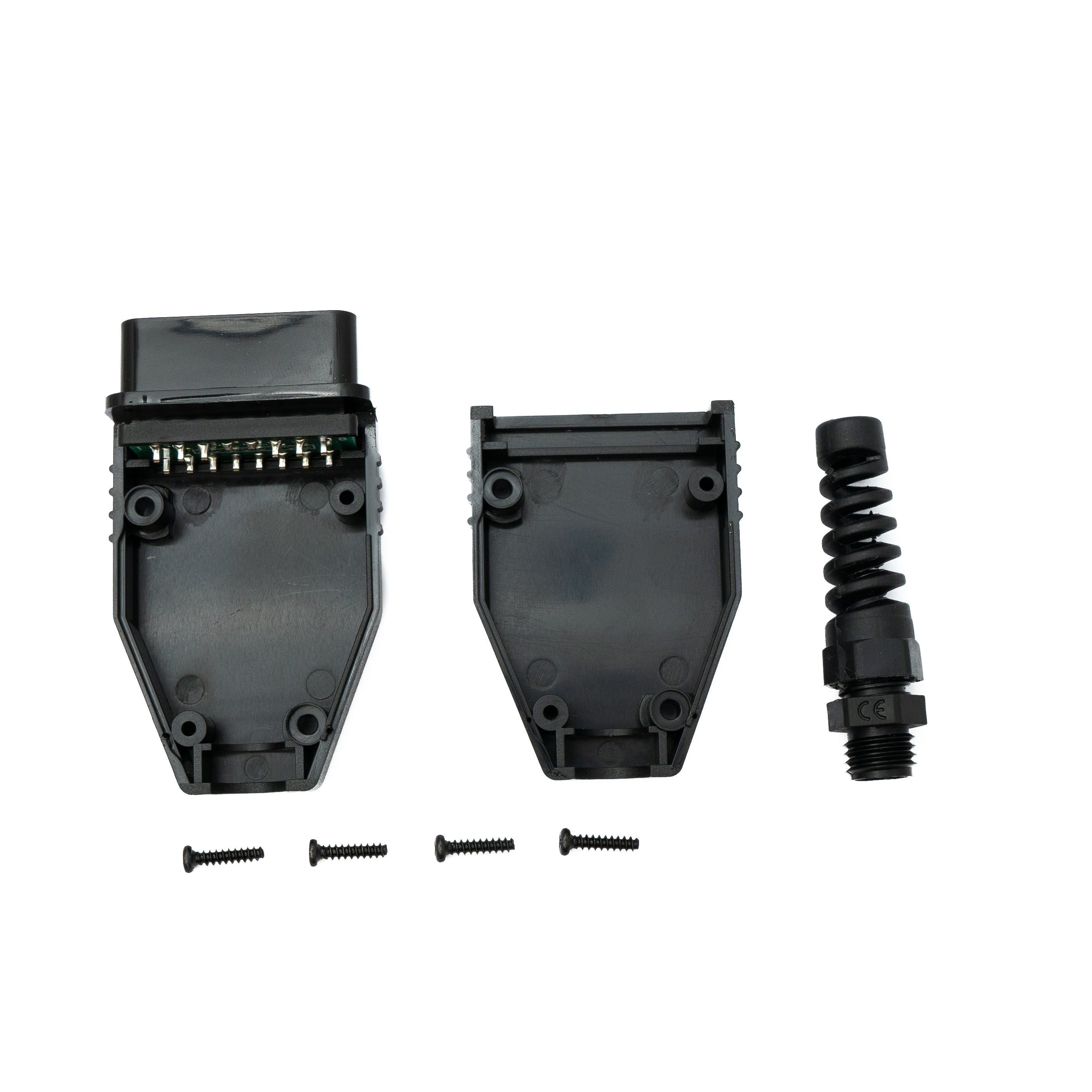 OBD2 Adapter 16-Pin Anschlusskabel Schwarz Für Auto Diagnose Und Fahrzeugdiagnose