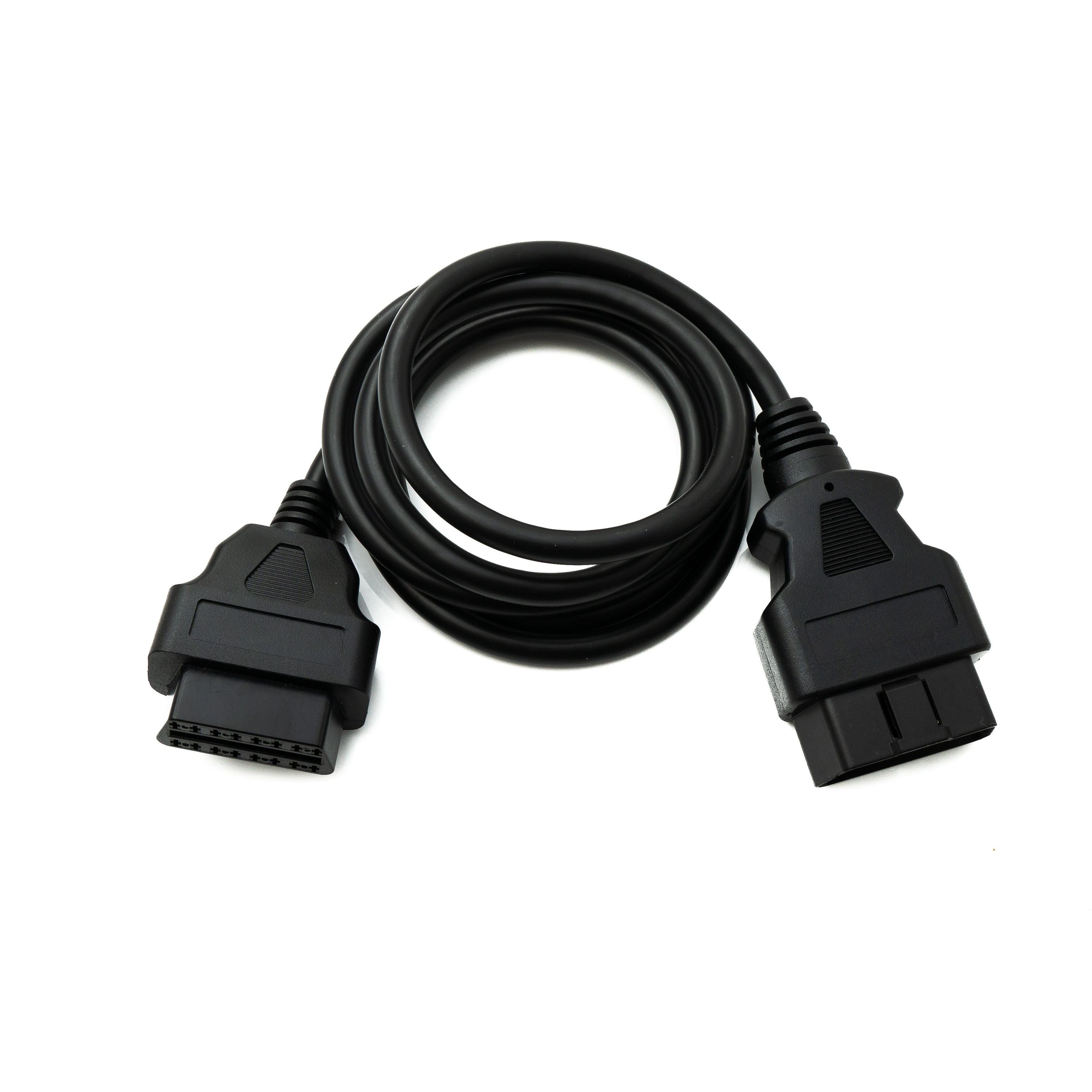 SYSTEM-S OBD Kabel 150 cm OBD 2 16pin J1962M Stecker zu J1962F Buchse für Auto Diagnose