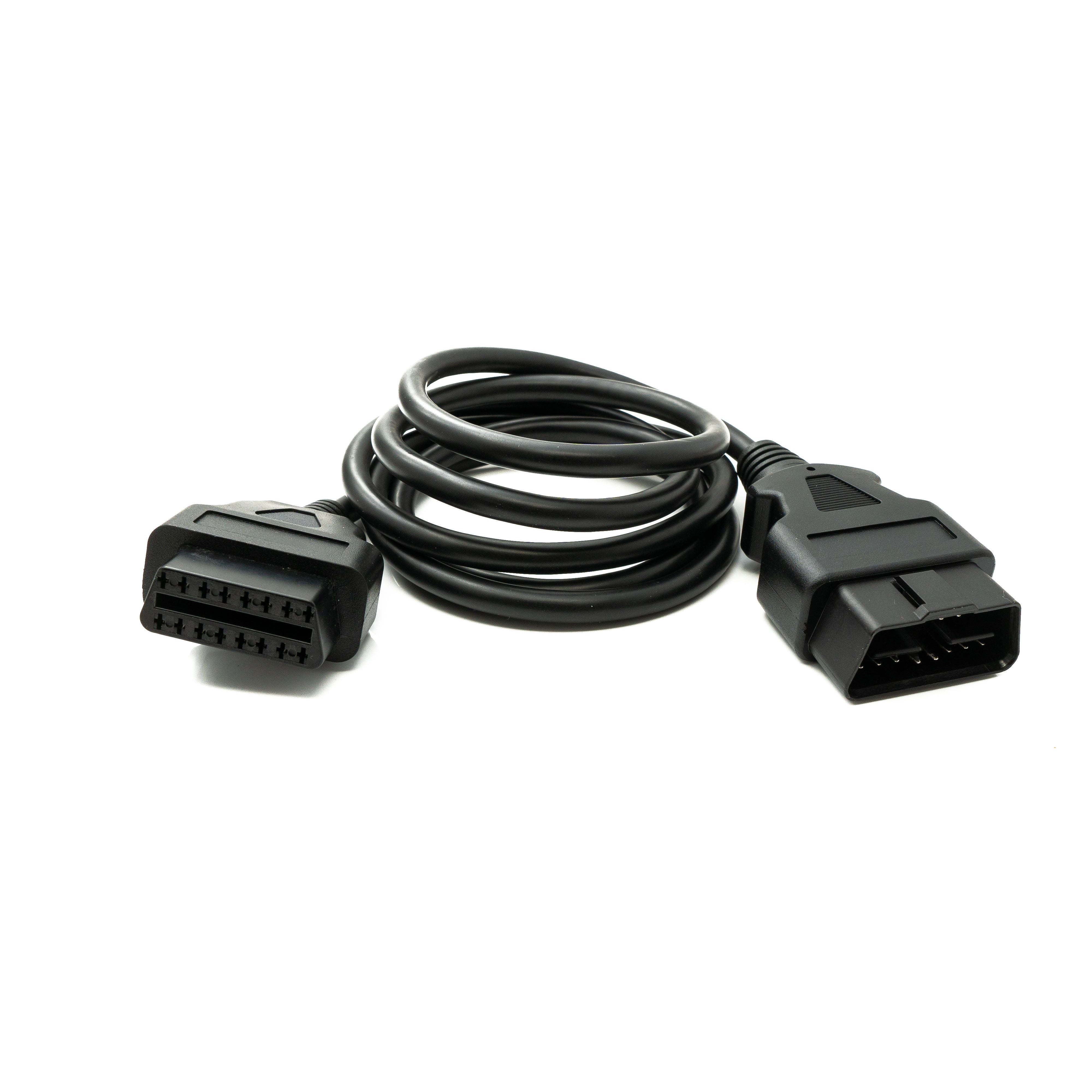 SYSTEM-S OBD Kabel 150 cm OBD 2 16pin J1962M Stecker zu J1962F Buchse für Auto Diagnose