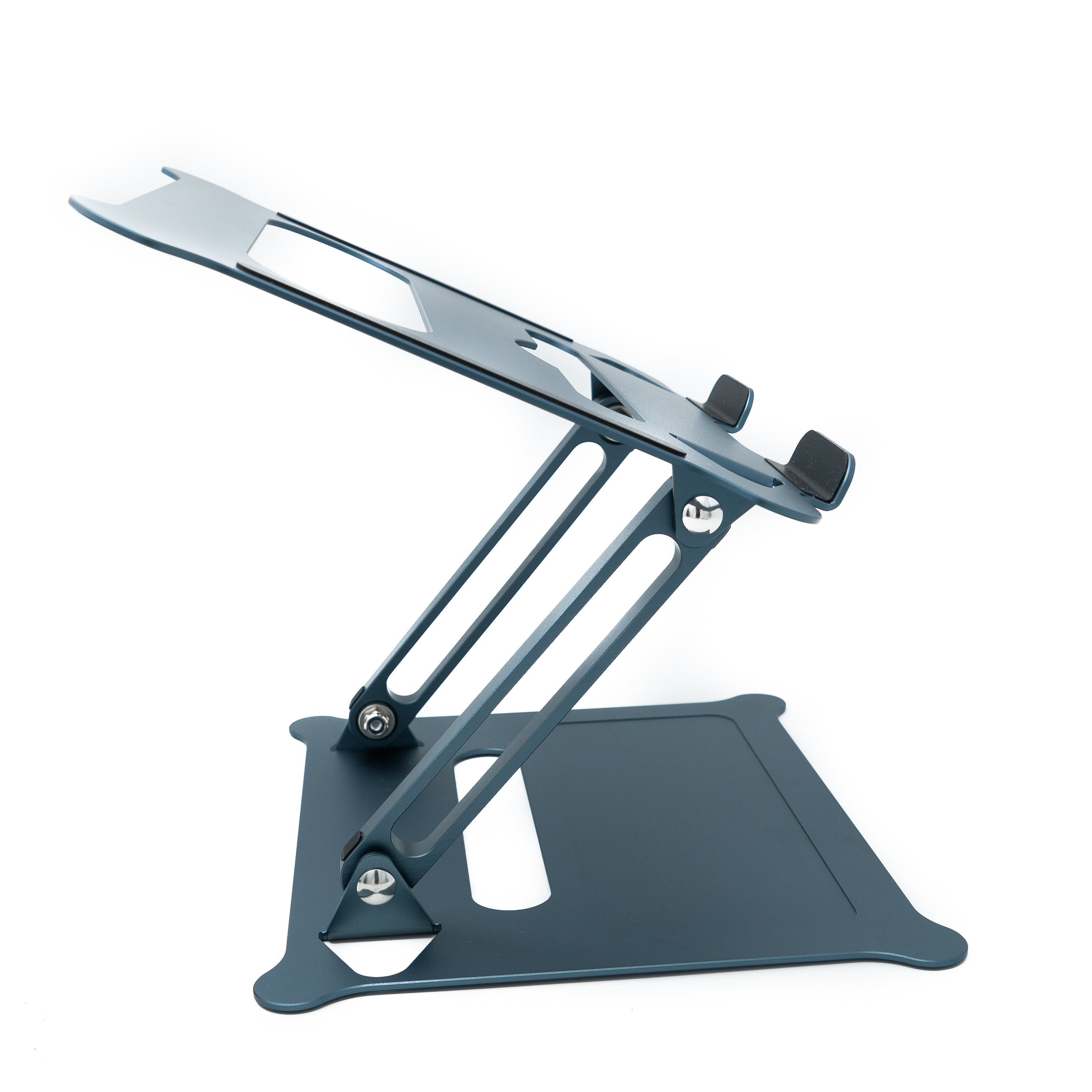 SYSTEM-S Ständer einstellbar zur Kühlung aus Metall in Blau Grau für Notebook Laptop