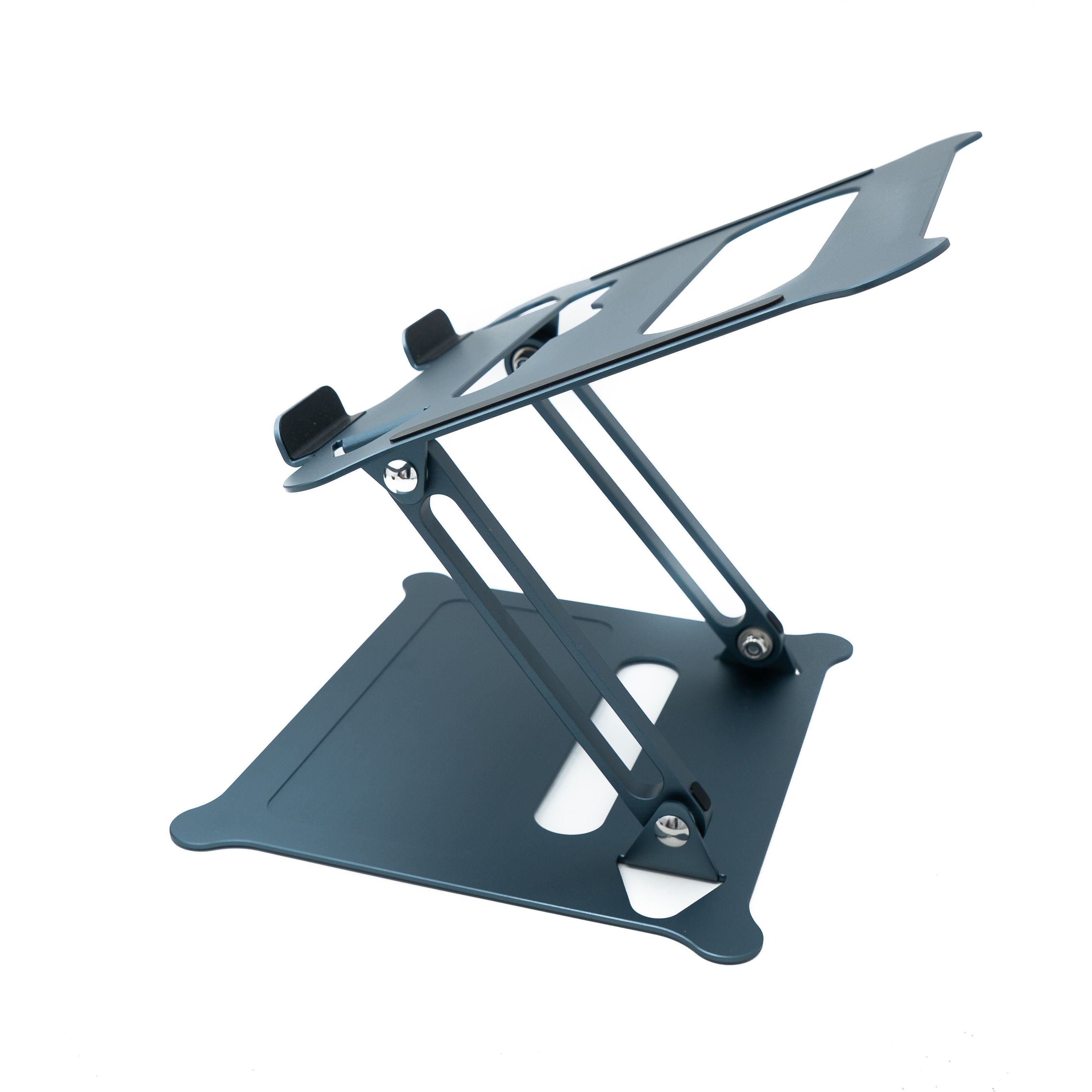 SYSTEM-S Ständer einstellbar zur Kühlung aus Metall in Blau Grau für Notebook Laptop