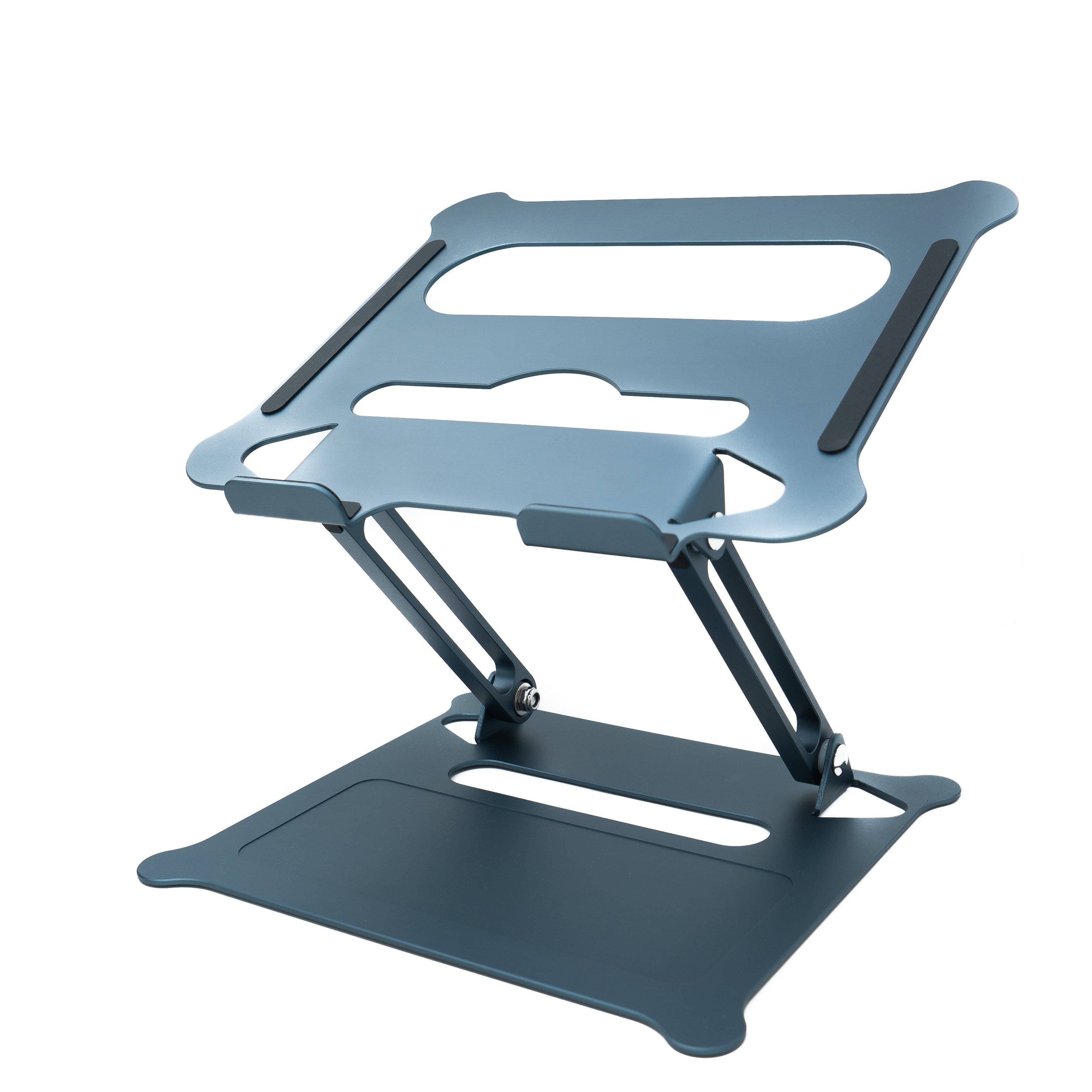 SYSTEM-S Ständer einstellbar zur Kühlung aus Metall in Blau Grau für Notebook Laptop