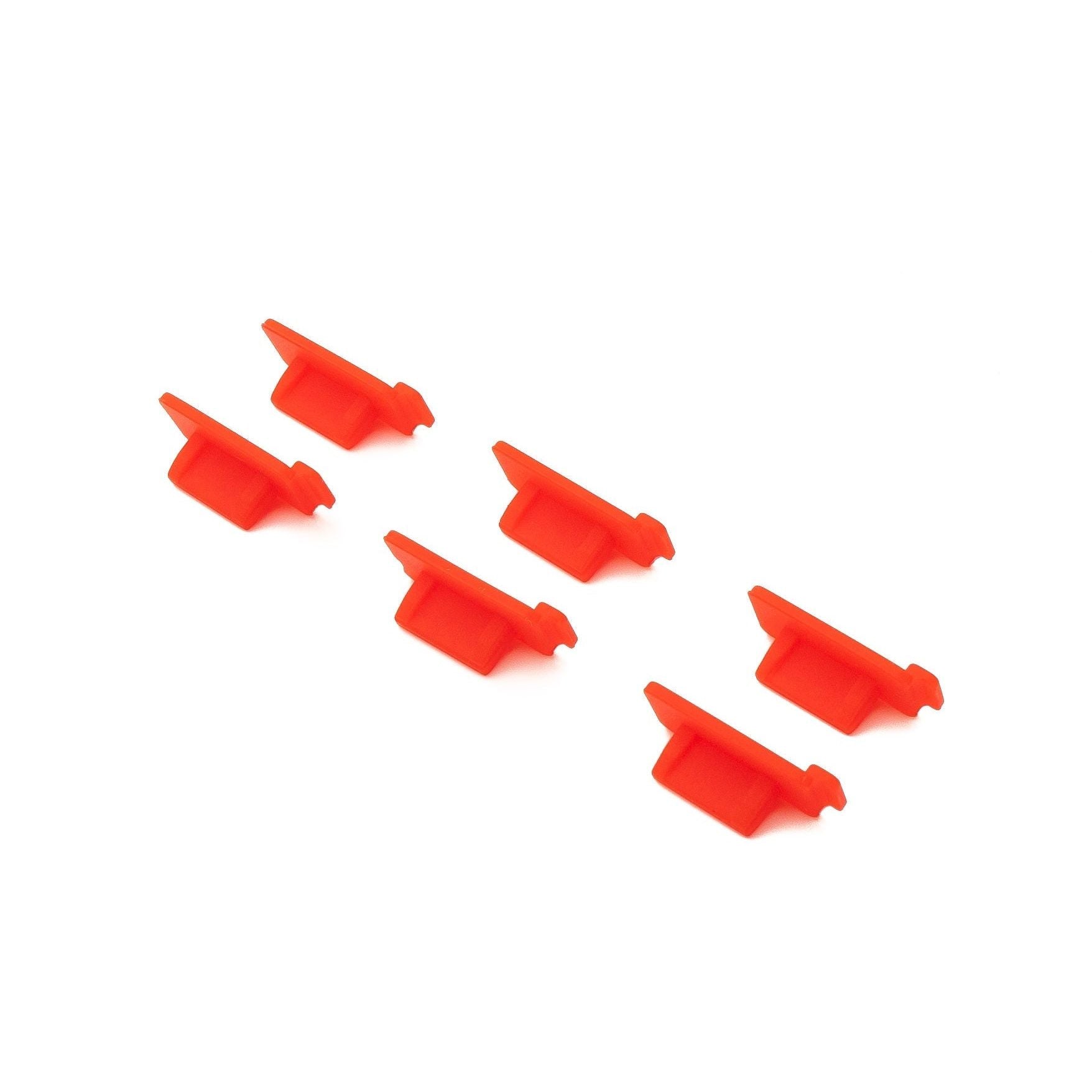 SYSTEM-S 6x USB Typ A Anti Staub Schutz Abdeckung aus Silikon in Rot