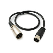 System S Audio Kabel XLR 3polig Stecker Zu DIN 5polig Stecker Schwarz 50 cm Kabellänge