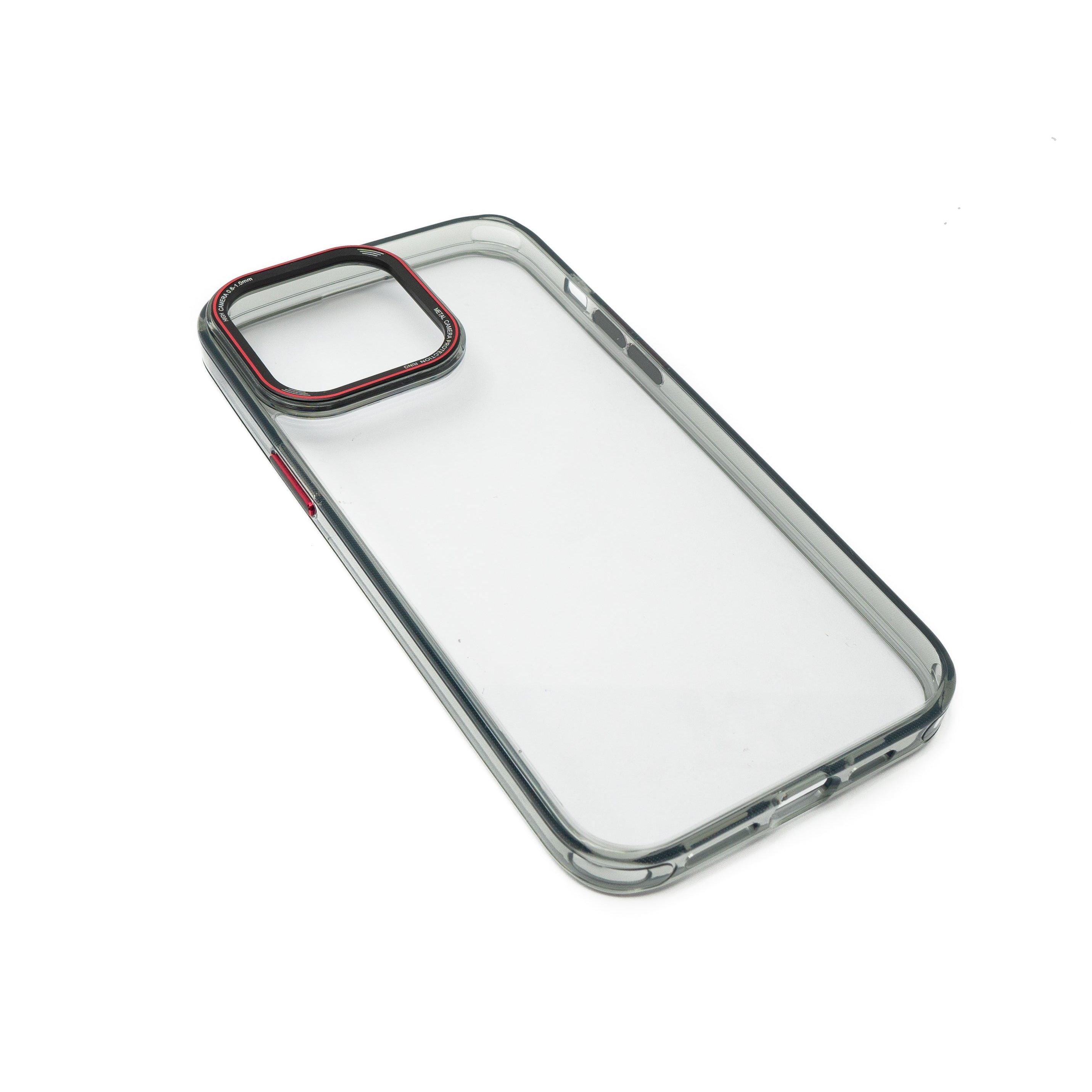 SYSTEM-S Schutzhülle TPU Transparent Schwarz Für iPhone 14 Pro Max Stoßfest Kamera Schutz