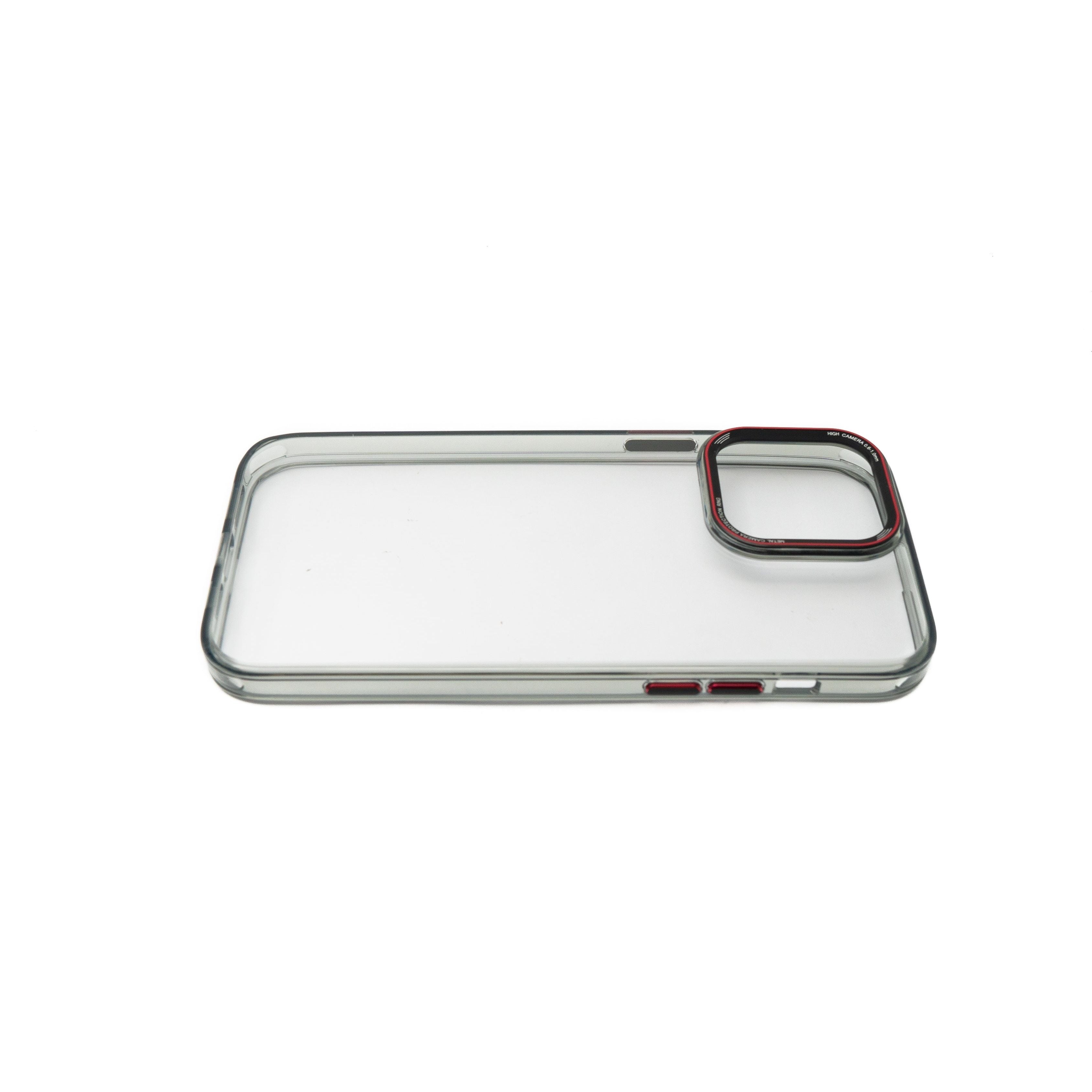 SYSTEM-S Schutzhülle TPU Transparent Schwarz Für iPhone 14 Pro Max Stoßfest Kamera Schutz