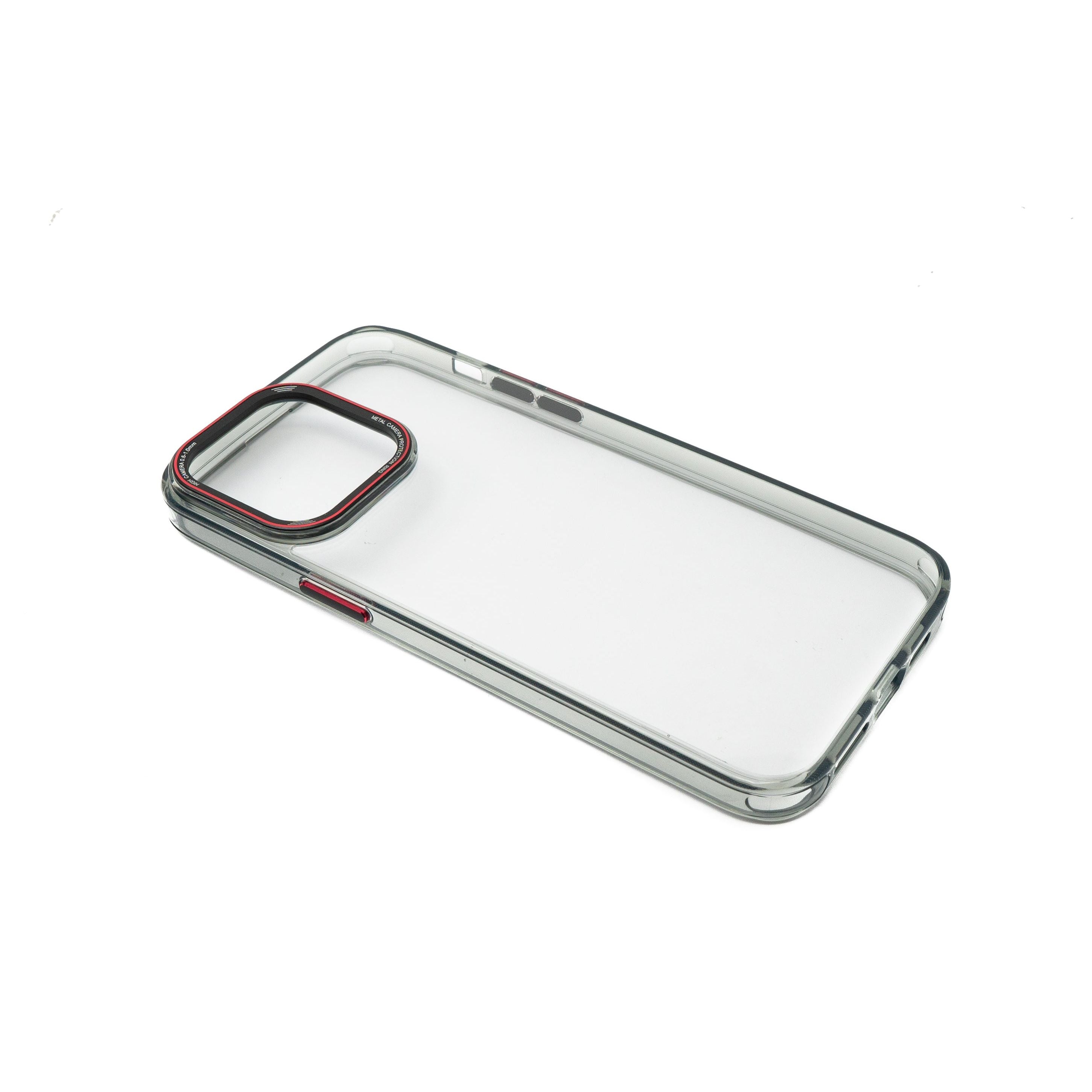 SYSTEM-S Schutzhülle TPU Transparent Schwarz Für iPhone 14 Pro Max Stoßfest Kamera Schutz