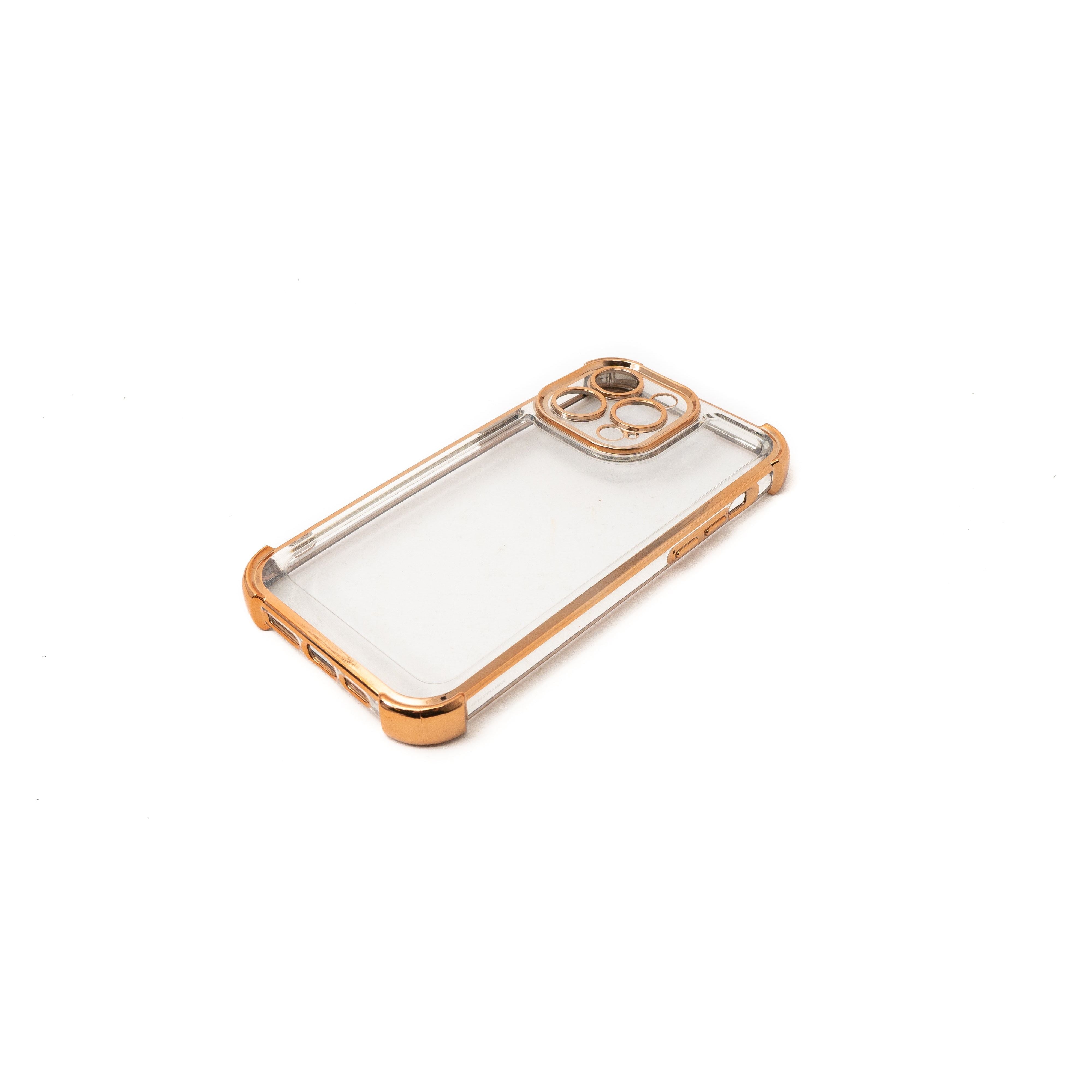 Gelb Transparente TPU Schutzhülle Glanz Für iPhone 14 Pro Max Mit Gepolsterten Ecken