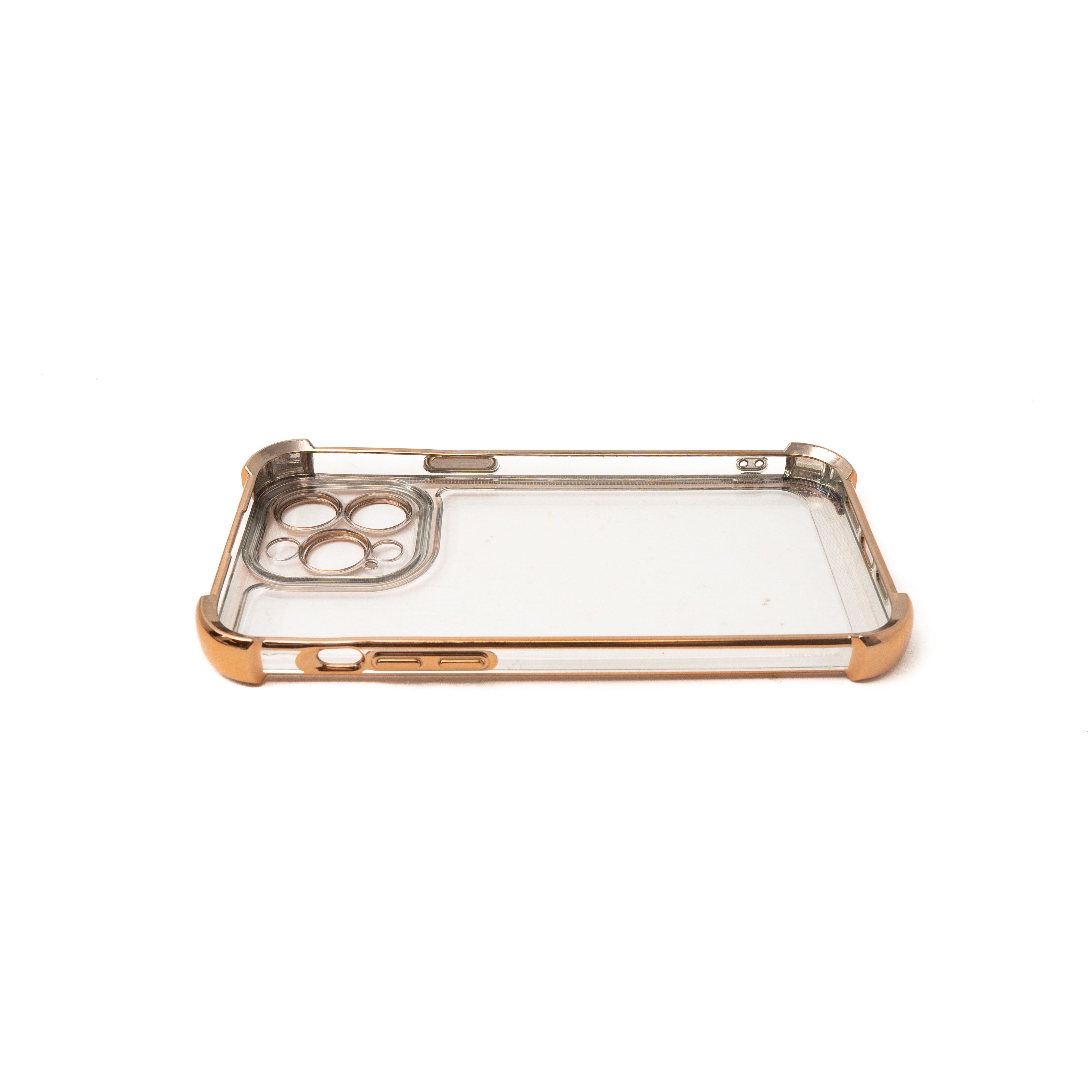 Gelb Transparente TPU Schutzhülle Glanz Für iPhone 14 Pro Max Mit Gepolsterten Ecken