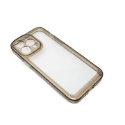 iPhone 14 Pro Max Schutzhülle TPU Silikon Case Stoßfest Transparent Schwarz Mit Gepolsterten Kanten