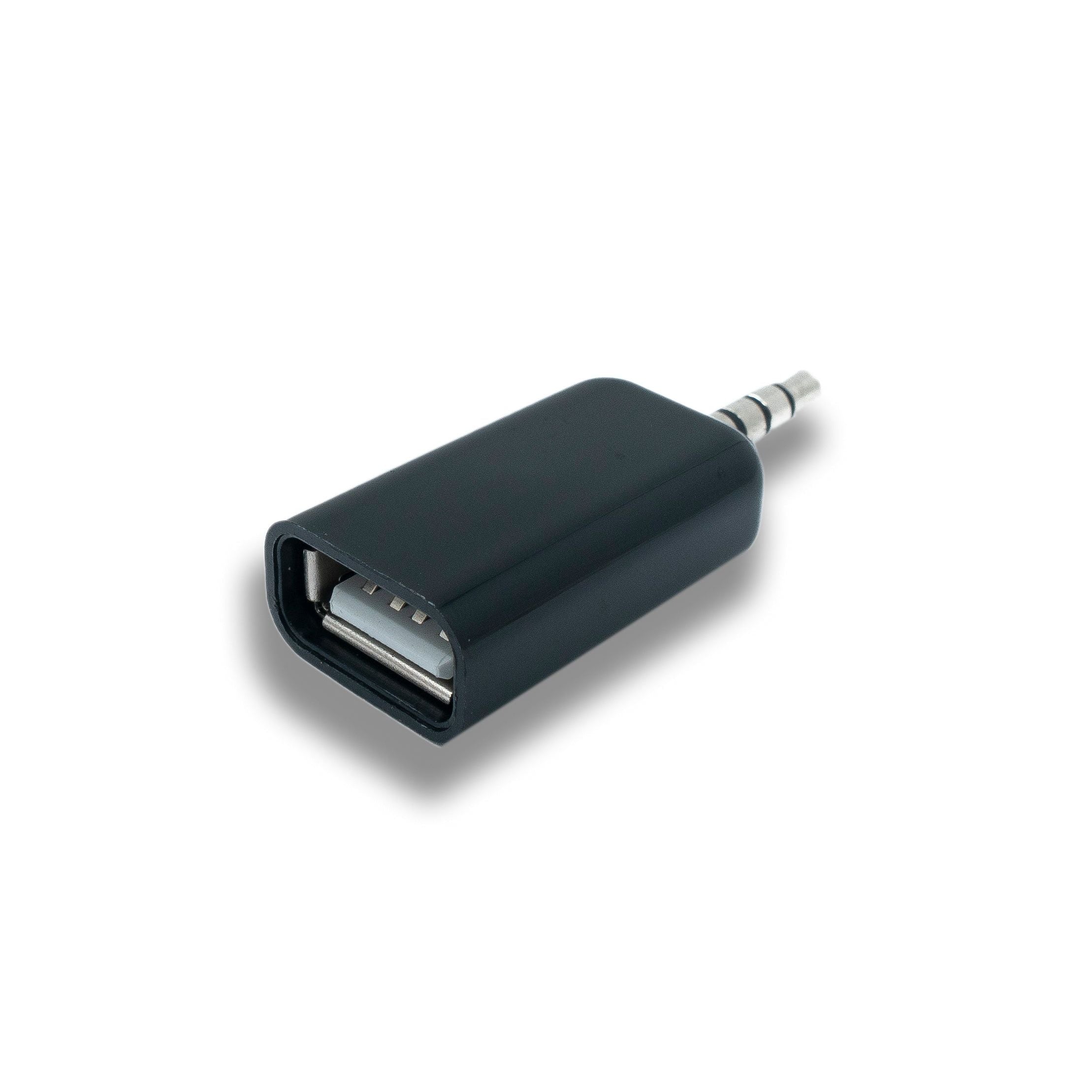 USB Audio Adapter 3,5 mm Klinke Zu USB Buchse AUX Kabel Schwarz Kompaktes Design