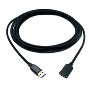 System-S USB 3.0 Kabel 5 Meter Typ A Stecker Zu Buchse Geflochten Schwarz 5 Gbit Sekunde