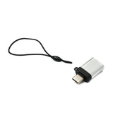 SYSTEM-S USB 3.1 Adapter Typ C Stecker zu 3.0 Typ A Buchse Schlaufe in Anthrazit