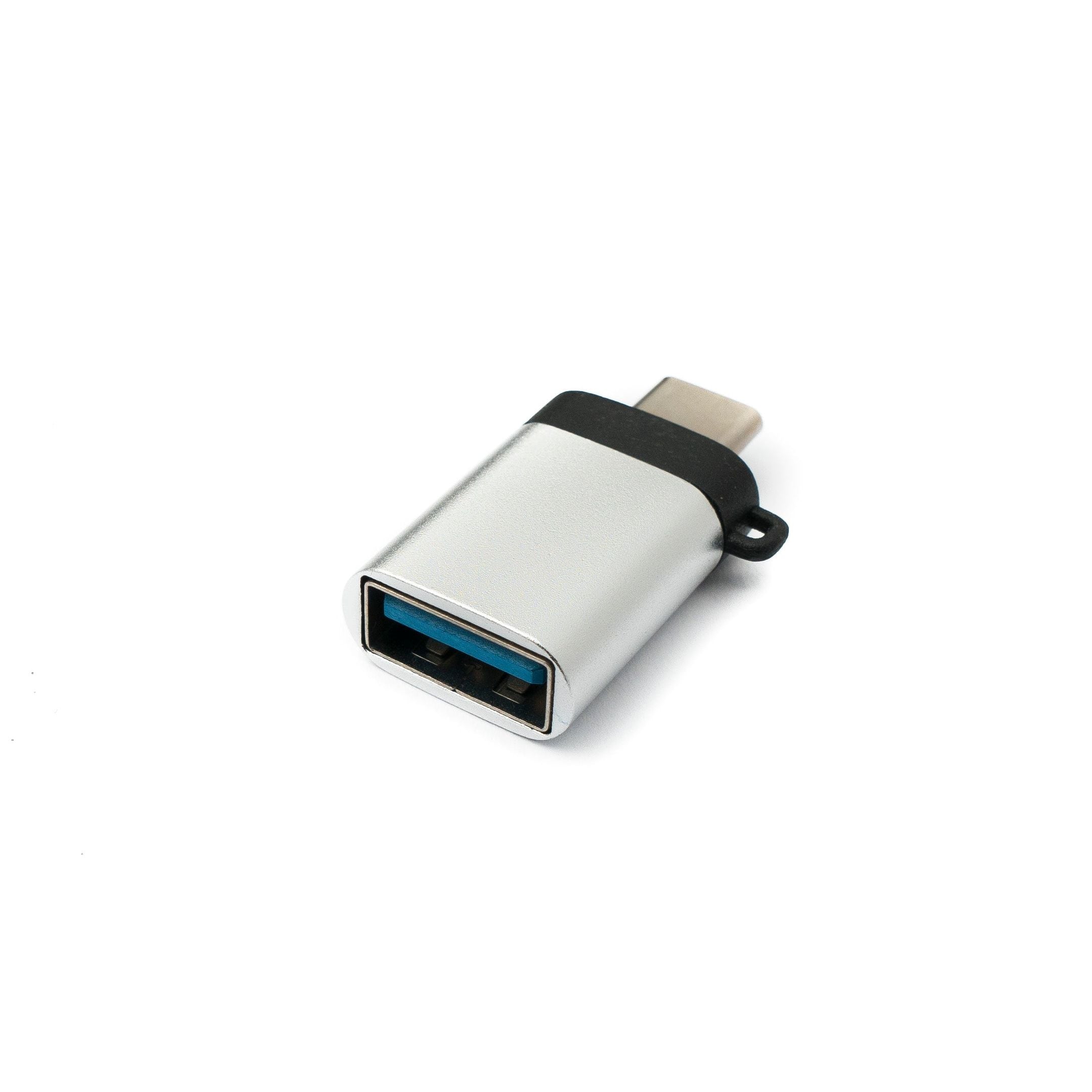 SYSTEM-S USB 3.1 Adapter Typ C Stecker zu 3.0 Typ A Buchse Schlaufe in Anthrazit