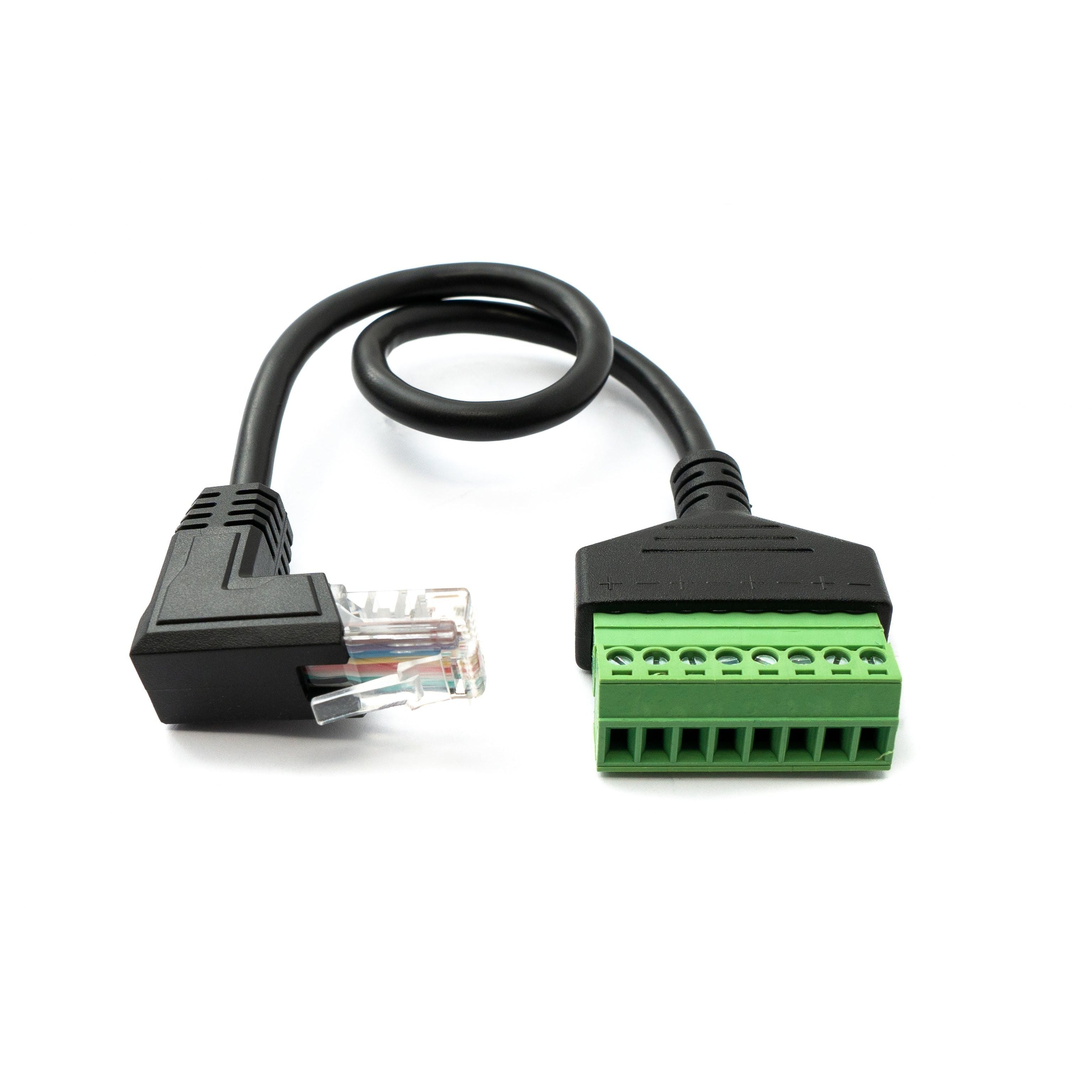 System LAN Kabel 30 cm RJ45 Stecker Zu 8 Pin Terminalblock Winkel Adapter Kompakte Lösung