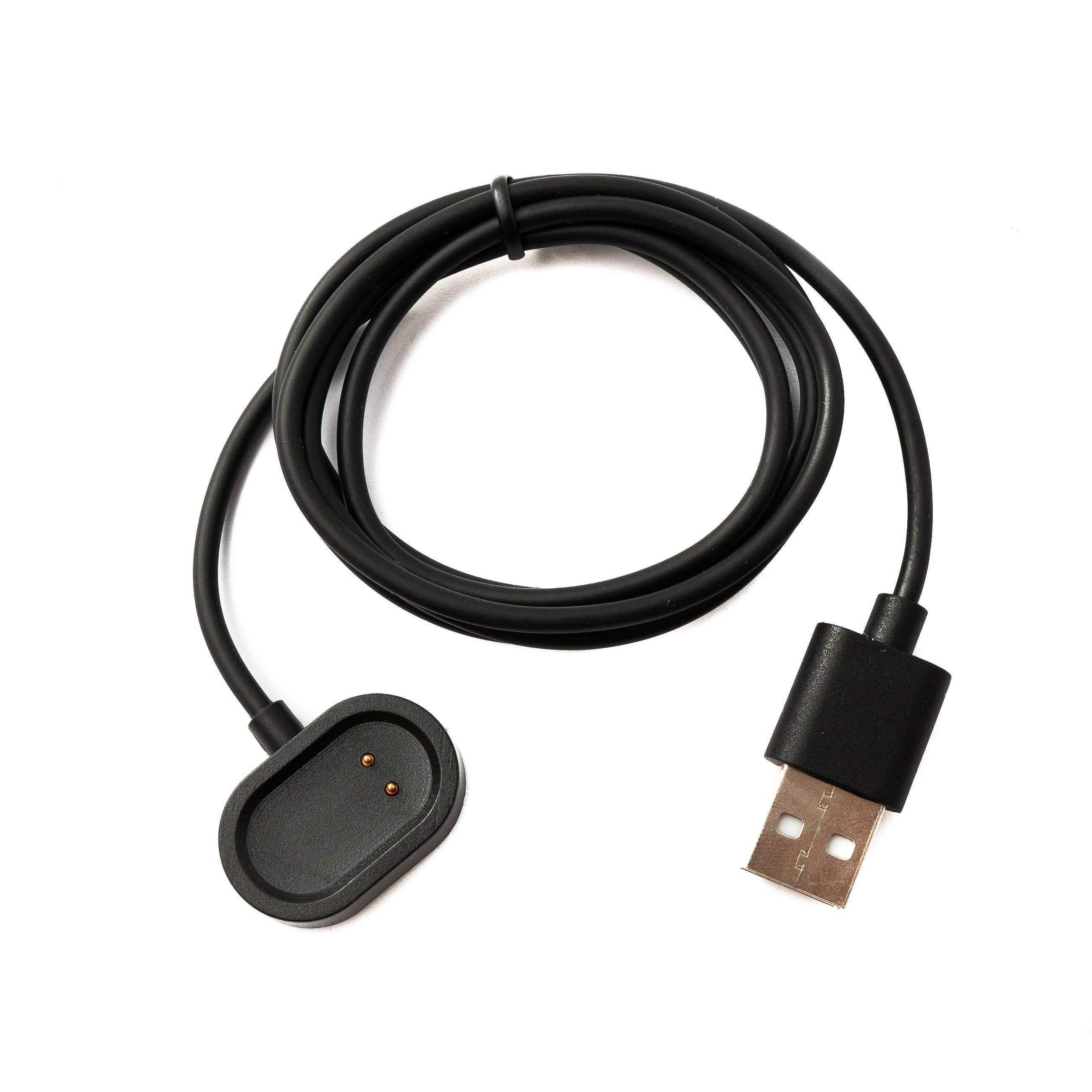 SYSTEM-S USB 2.0 Kabel 100 cm Ladestation für Realme Band 2 Smartwatch in Schwarz