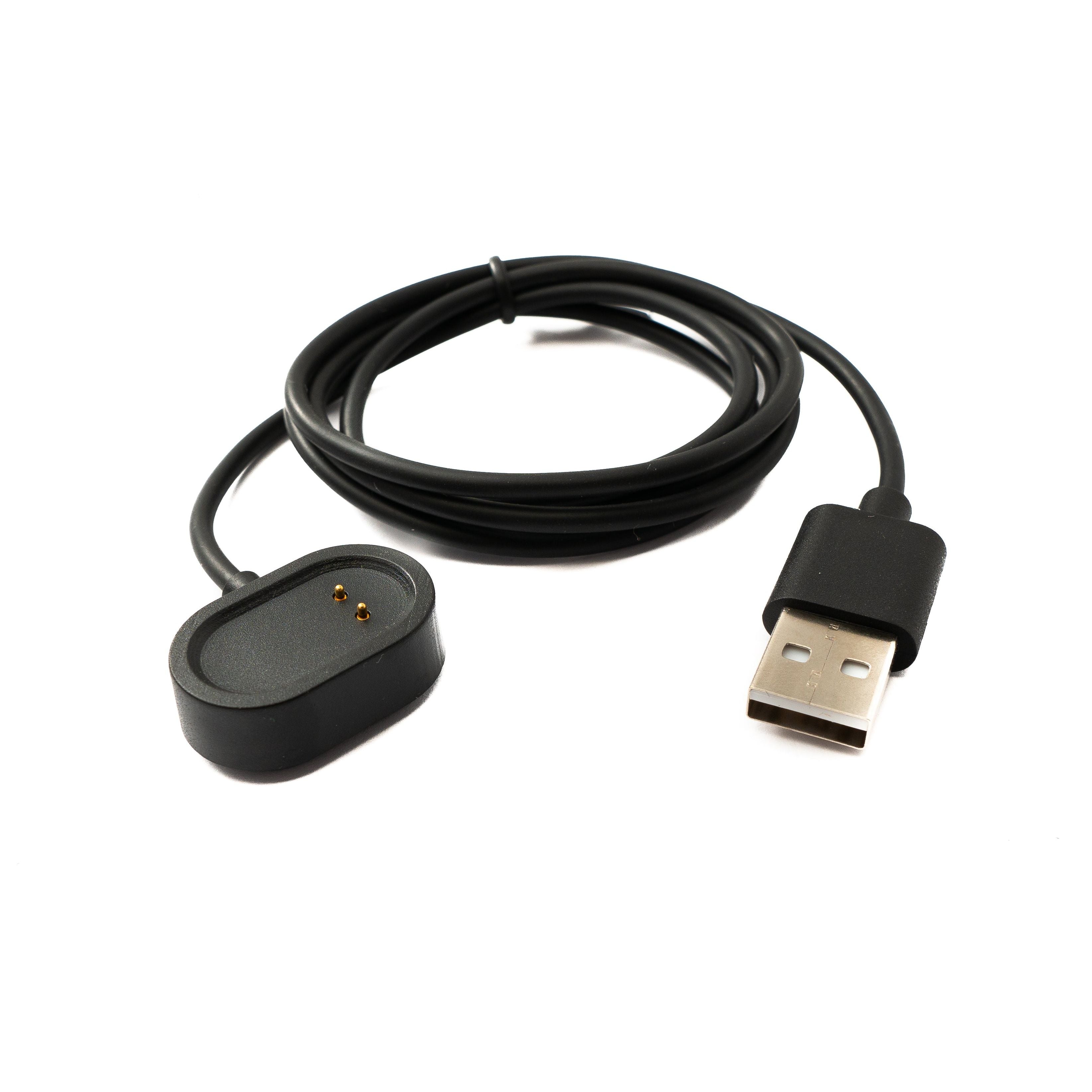 SYSTEM-S USB 2.0 Kabel 100 cm Ladestation für Realme Band 2 Smartwatch in Schwarz
