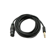 SYSTEM-S Audio Kabel 3 m XLR 3 polig Buchse zu 6.35 mm Klinke Stecker AUX