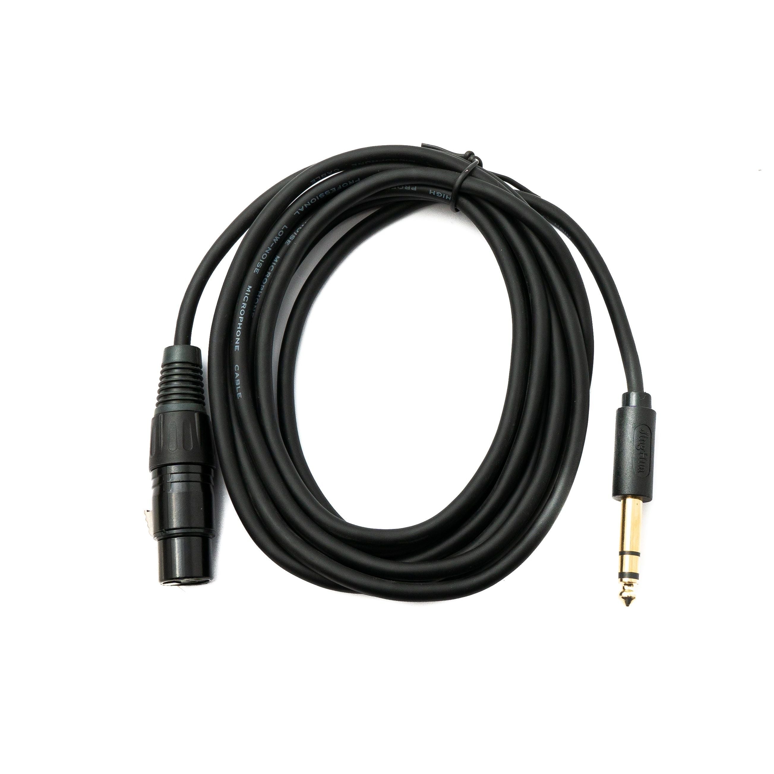 SYSTEM-S Audio Kabel 3 m XLR 3 polig Buchse zu 6.35 mm Klinke Stecker AUX