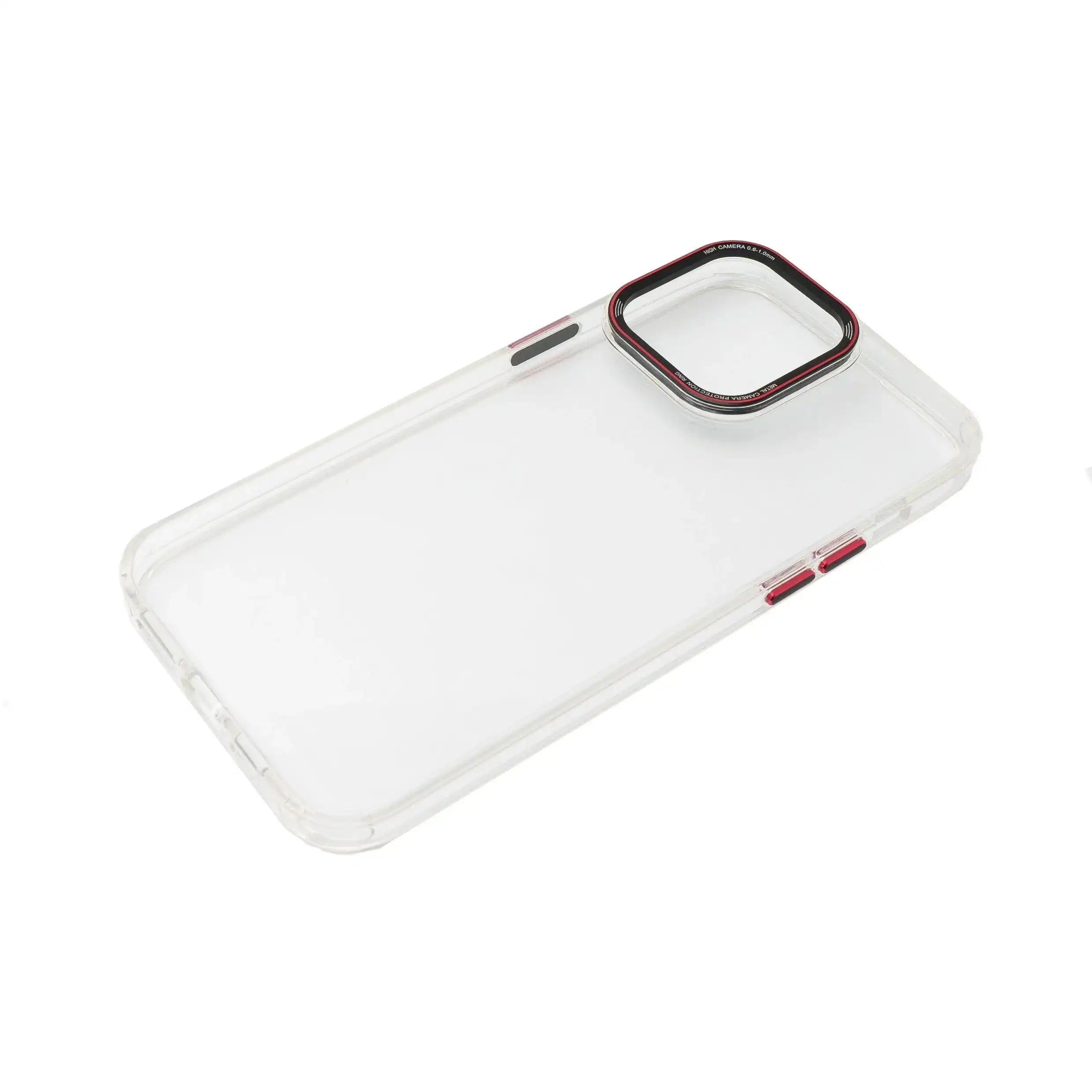 System-S TPU Schutzhülle Transparent Weiß Für iPhone 14 Pro Max Mit Kamera- Und Kantenschutz