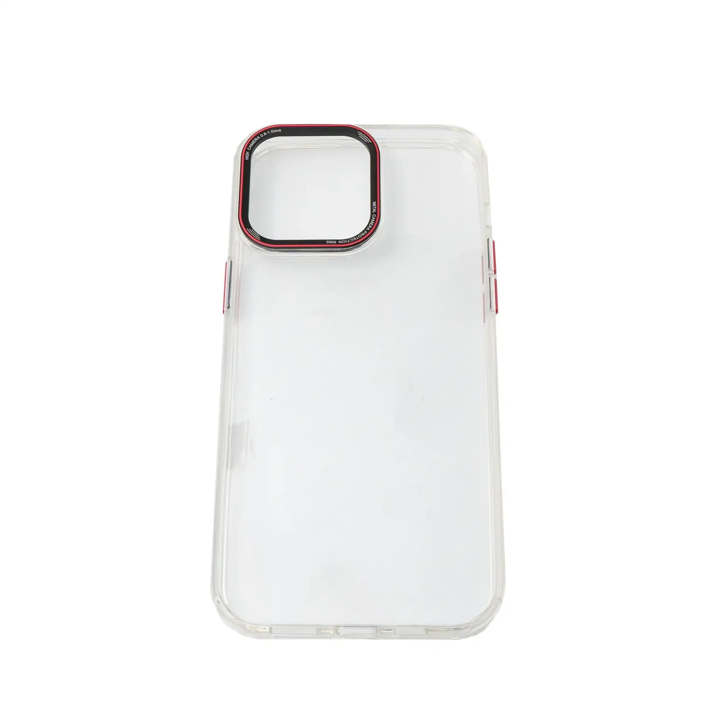 System-S TPU Schutzhülle Transparent Weiß Für iPhone 14 Pro Max Mit Kamera- Und Kantenschutz