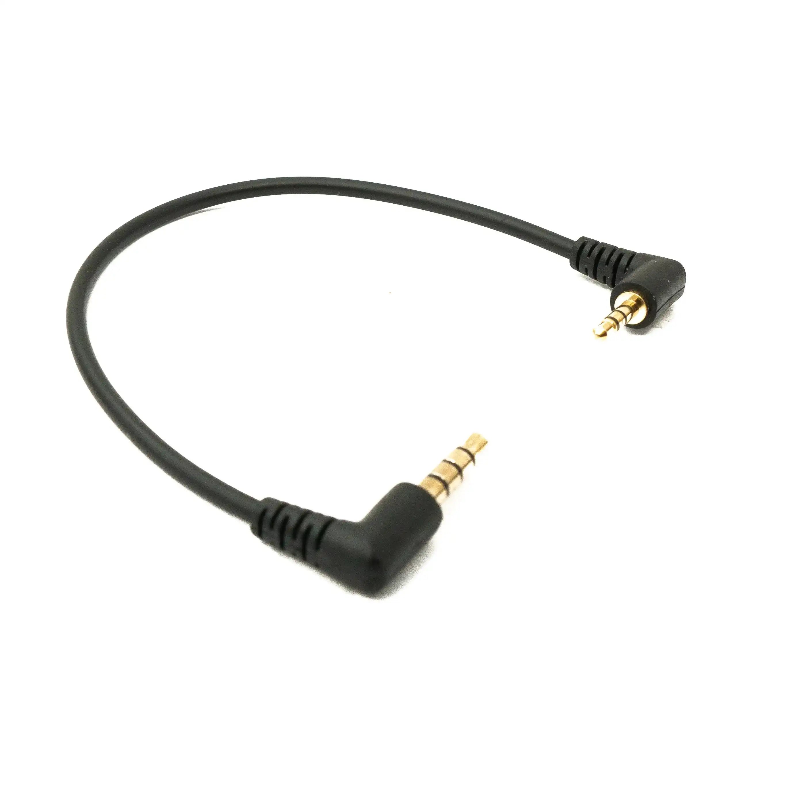 Beidseitig Winkelklinkenkabel 3,5 mm Auf 2,5 mm AUX Schwarz 15 cm Kabellänge Optimale Audioqualität